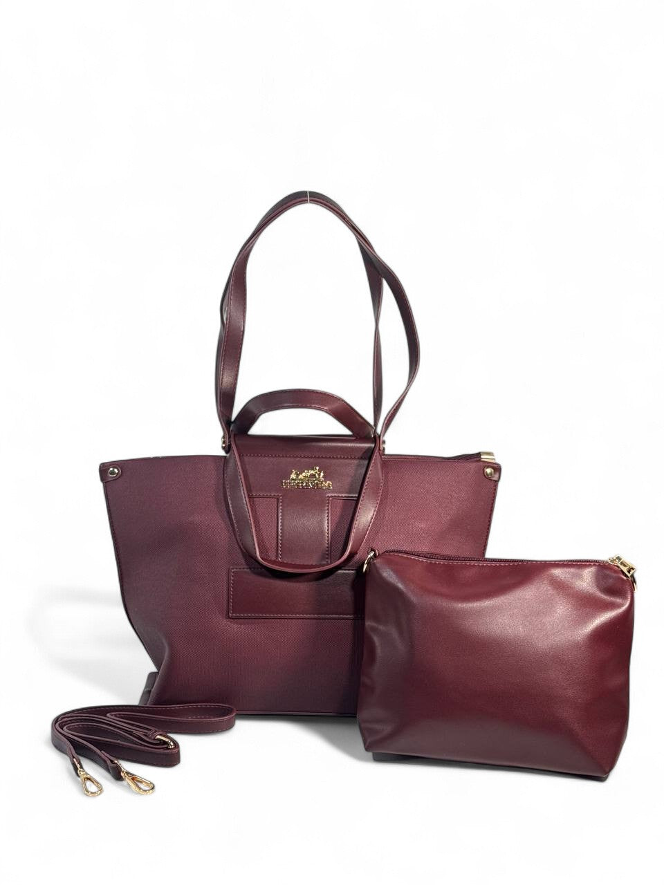 👜 Hermès-Inspired Tote Set — Burgundy Elegance Edition 🍷