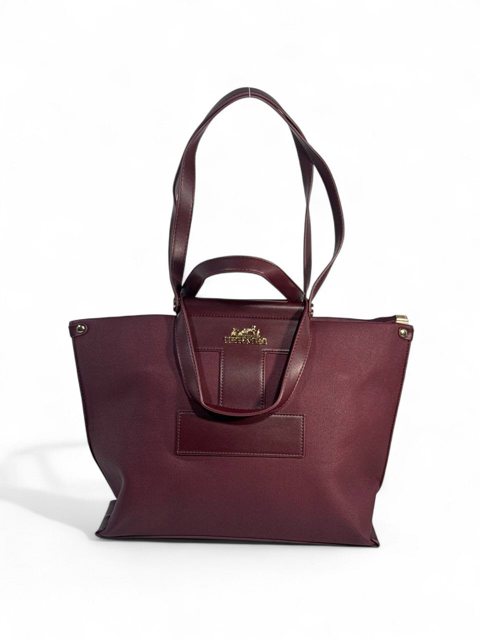 👜 Hermès-Inspired Tote Set — Burgundy Elegance Edition 🍷