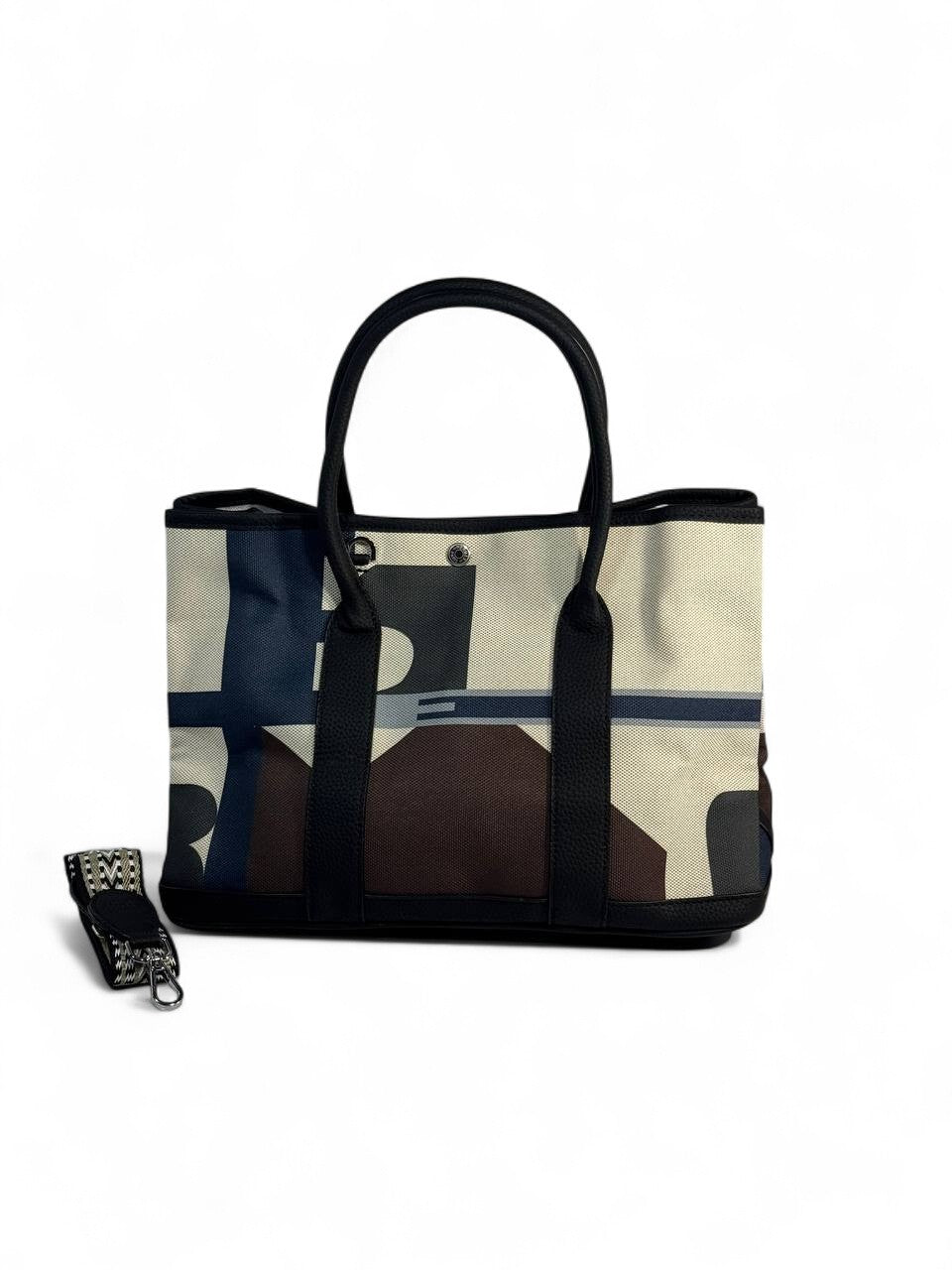 🖤 Hermès-Inspired Canvas Tote — Noir Edition 🖤