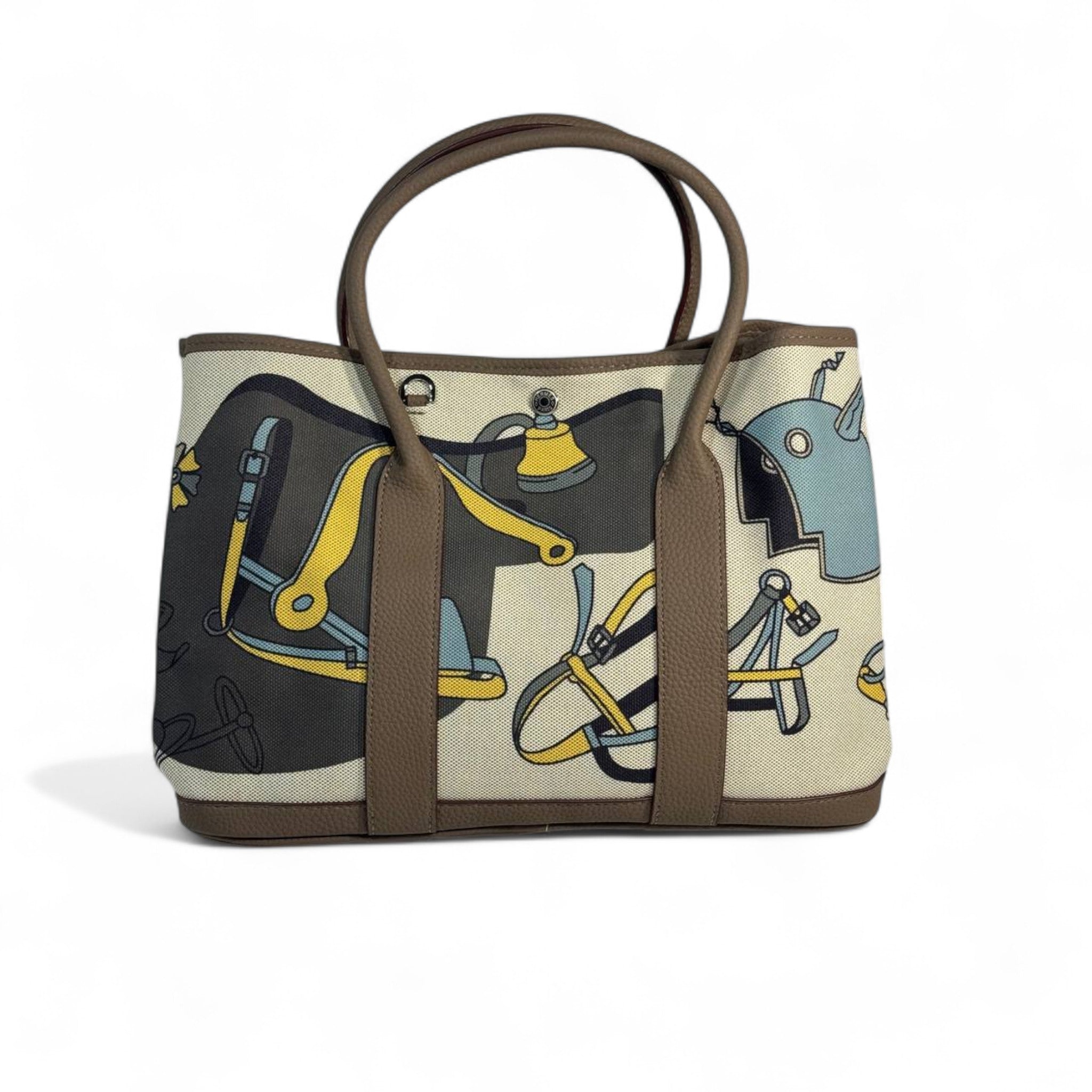 🟤 Hermès-Inspired Canvas Tote — Brown Equestrian Edition 🟤