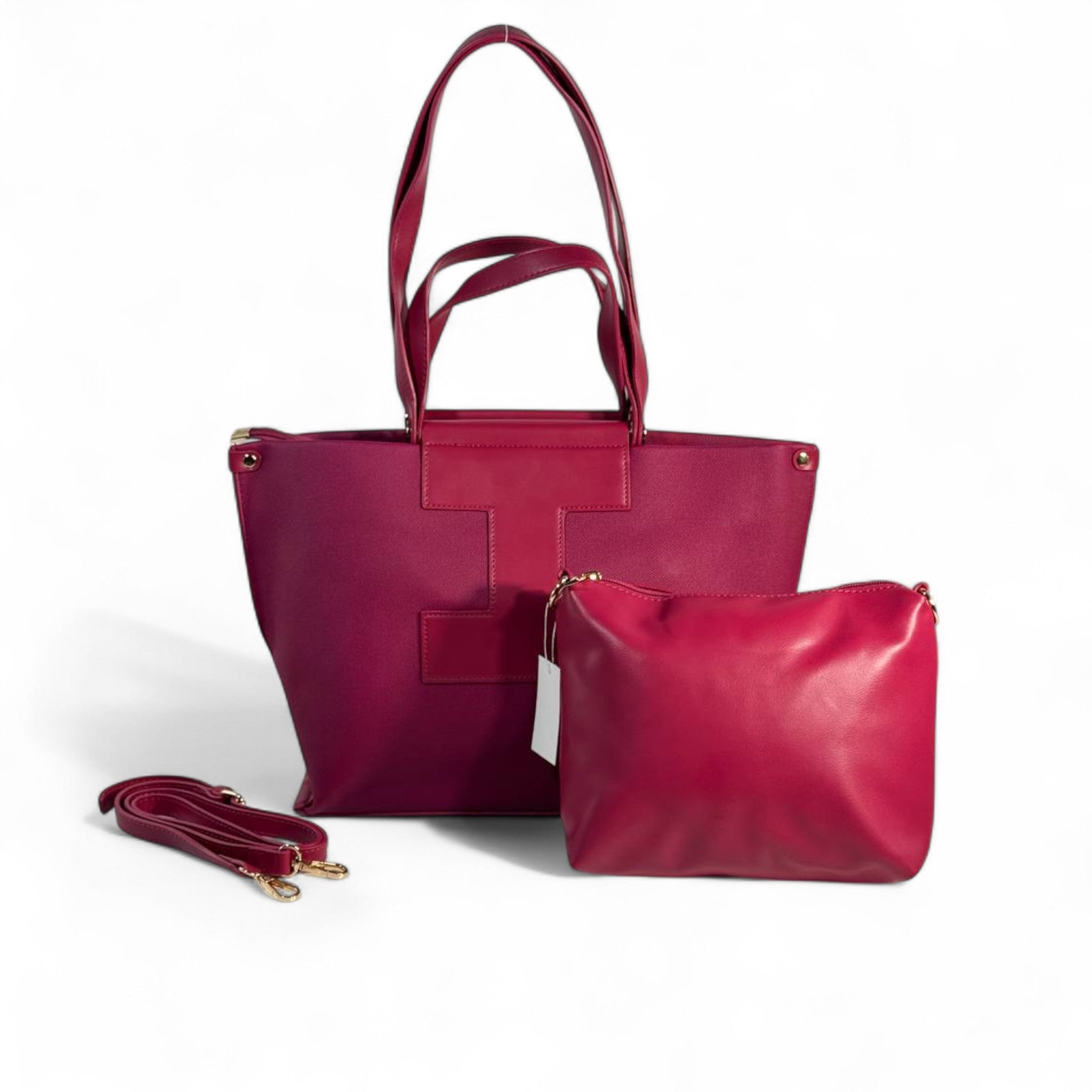 💖 Hermès-Inspired Tote Set — Rose Fuchsia Edition 💖