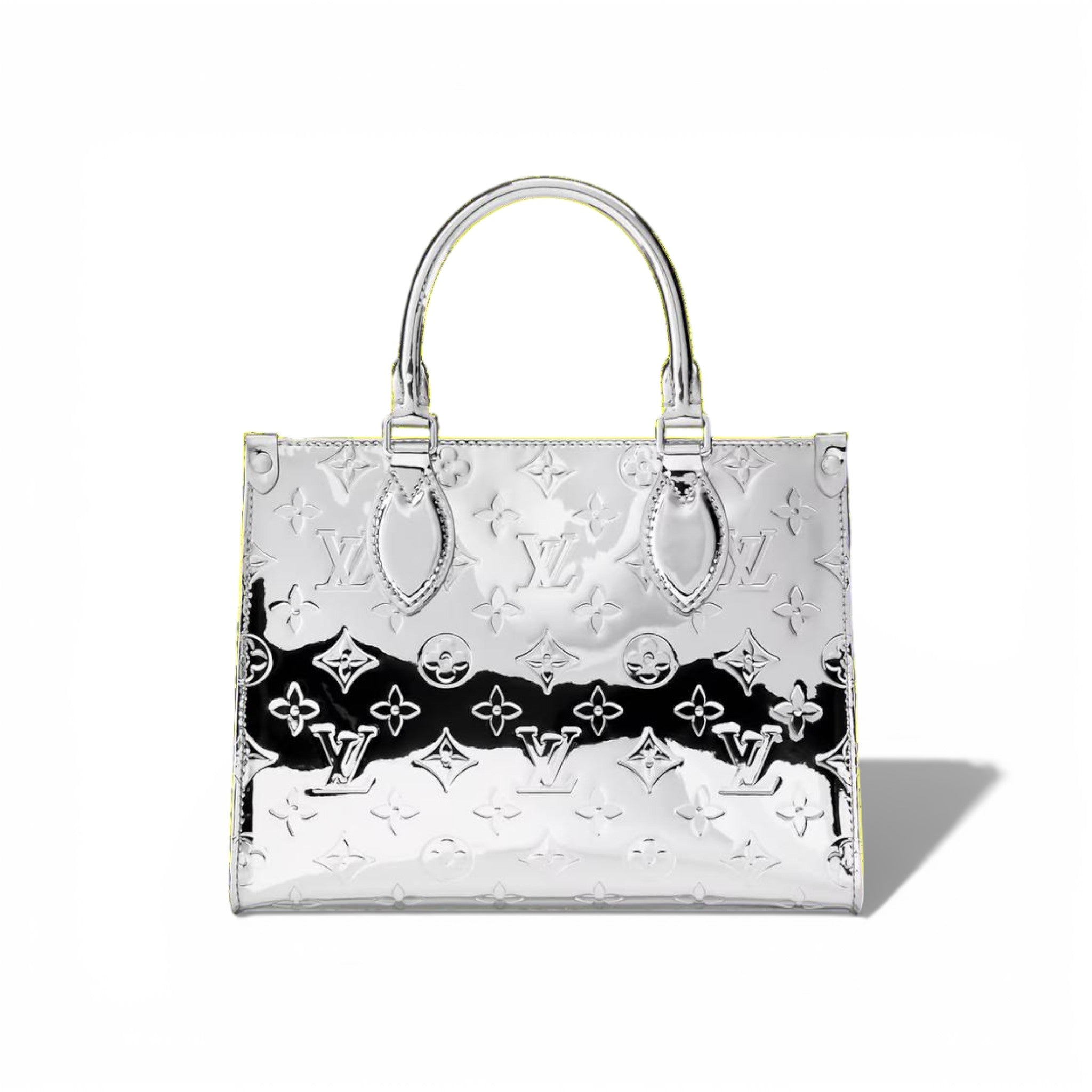 👜 Louis Vuitton Silver Mirror Monogram Tote Bag