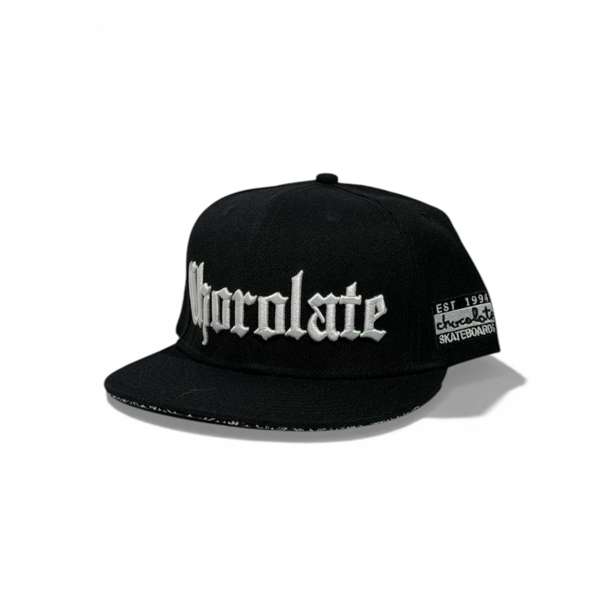 š§¢ Black āViralateā Gothic Embroidered Snapback Cap ā Flat Brim Streetwear