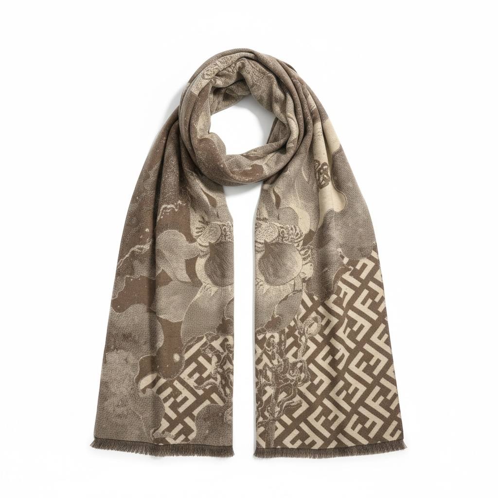 🤎✨🧣 FENDI MONOGRAM PRINT SCARF 🧣✨🤎