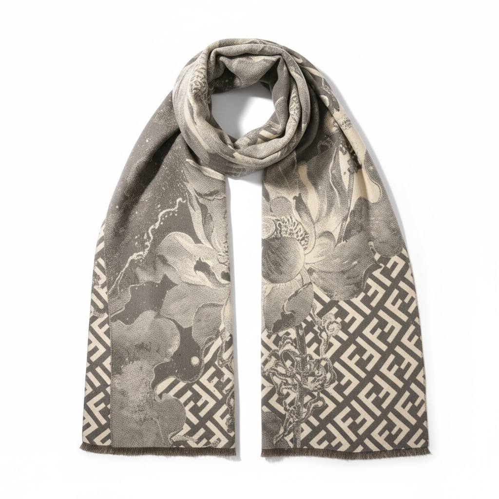 FENDI Luxury FF Monogram Scarf 🤎✨🧣 Designer Winter Statement