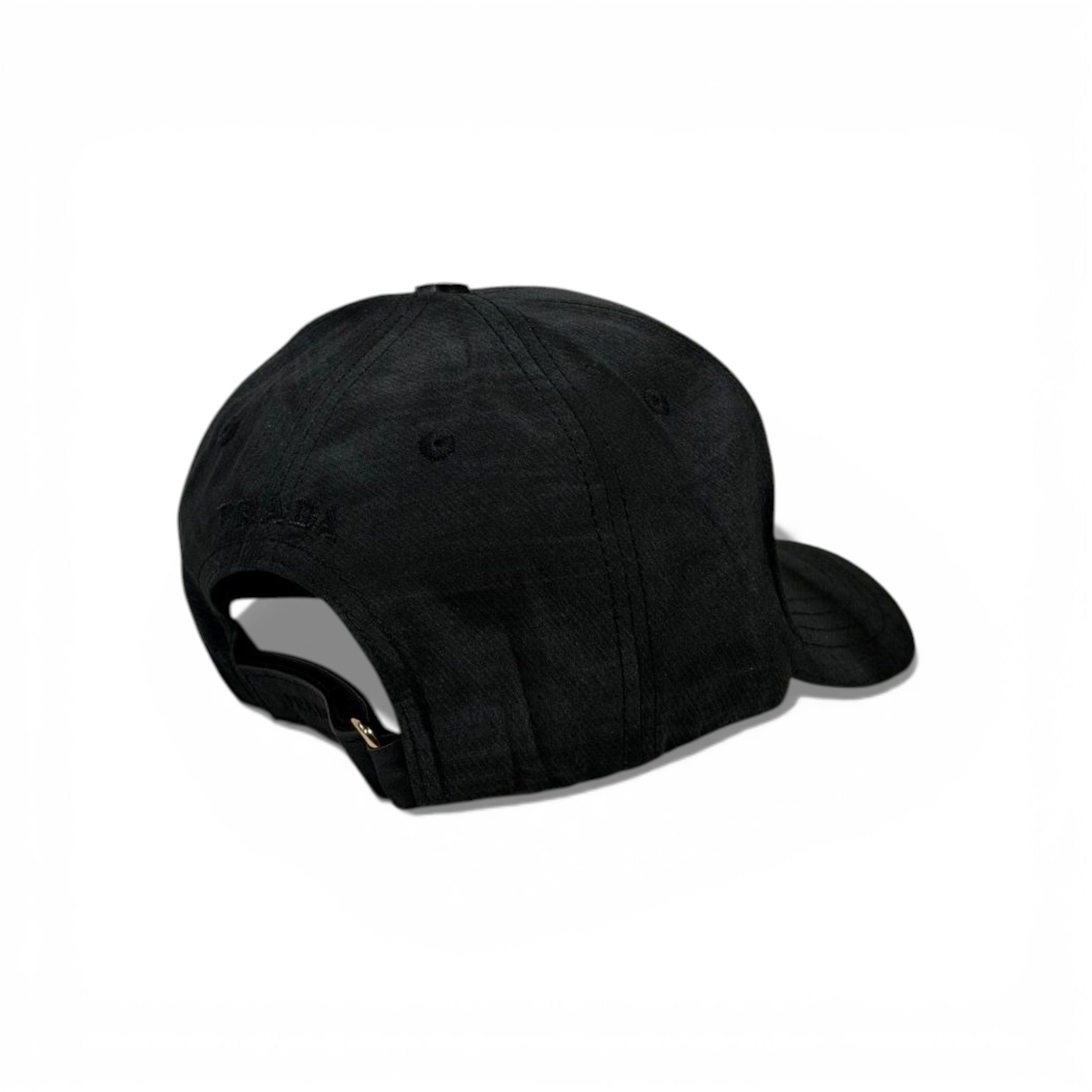 🧢 PRADA Black Logo Baseball Cap – Luxury Minimal Design 🖤✨