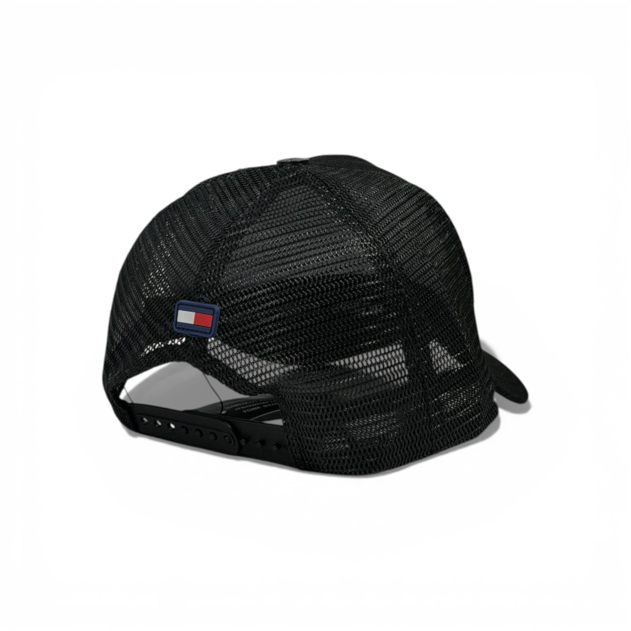 🧢✨ Tommy Hilfiger Flag Mesh Baseball Cap – Black Classic Style 🇺🇸