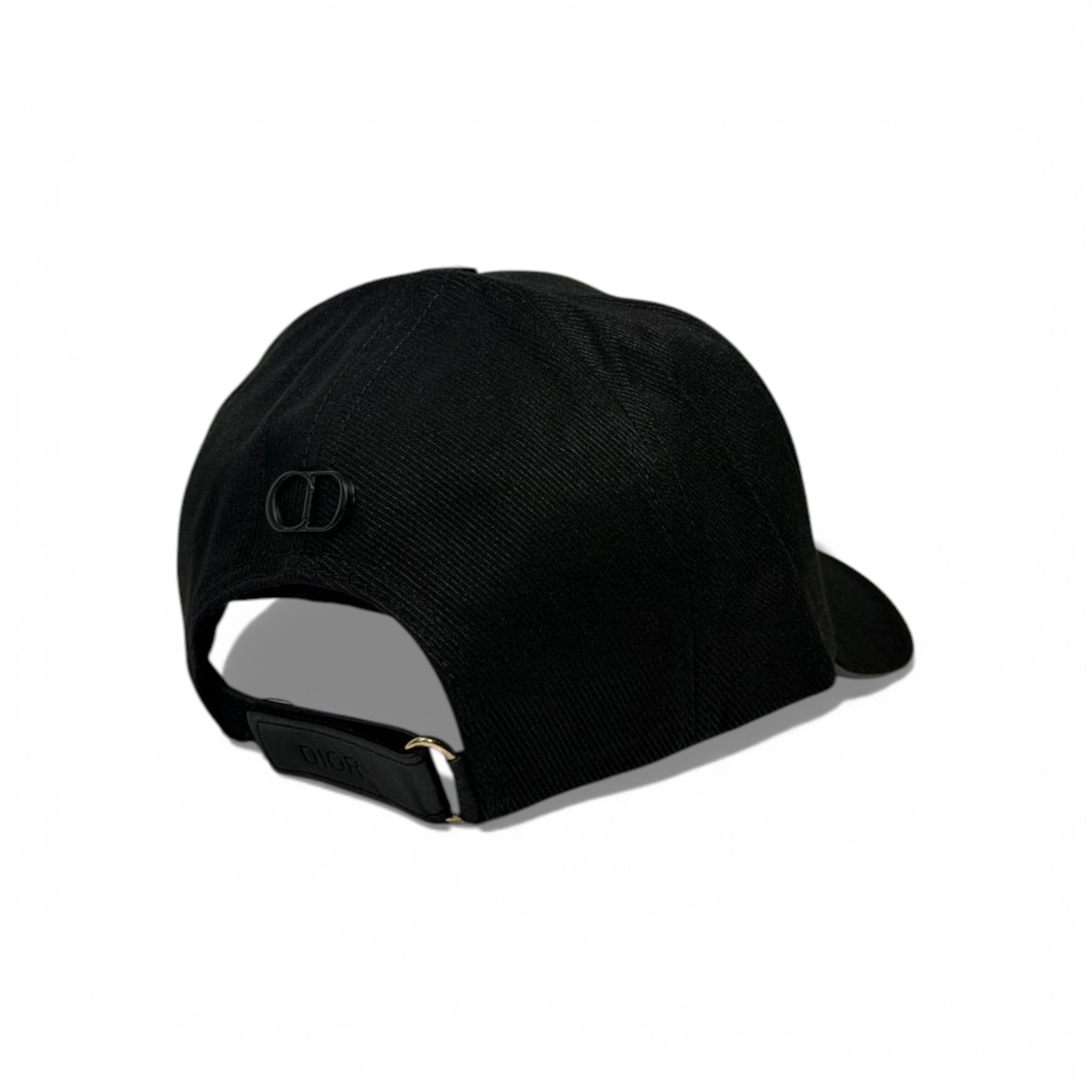 🧢✨ Christian Dior Embroidered Logo Baseball Cap – Black Luxury Style