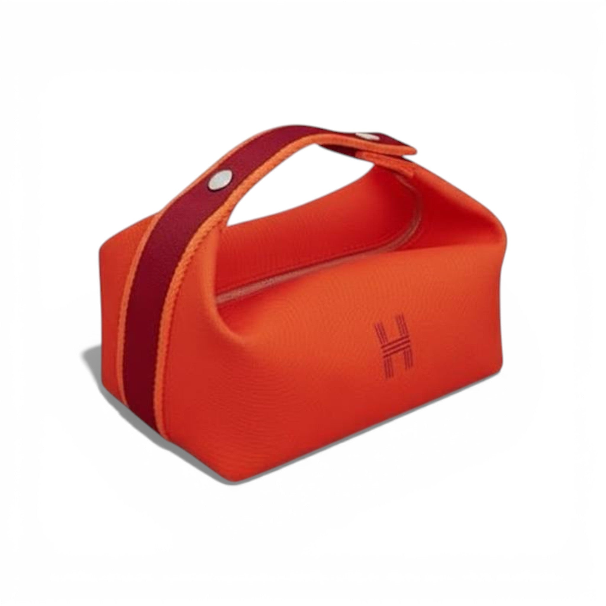 👜✨ HERMÈS Mini Canvas Top-Handle Bag – Orange