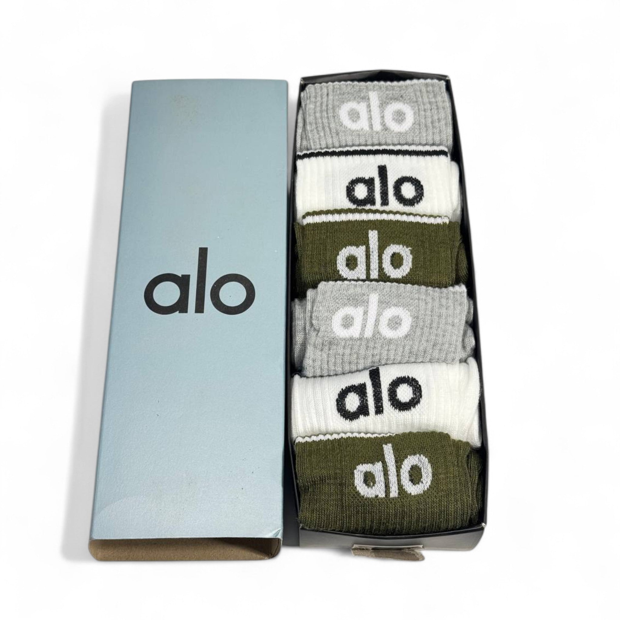 🧦 Alo Everyday Comfort Socks Set – 6 Pairs of Modern Classics