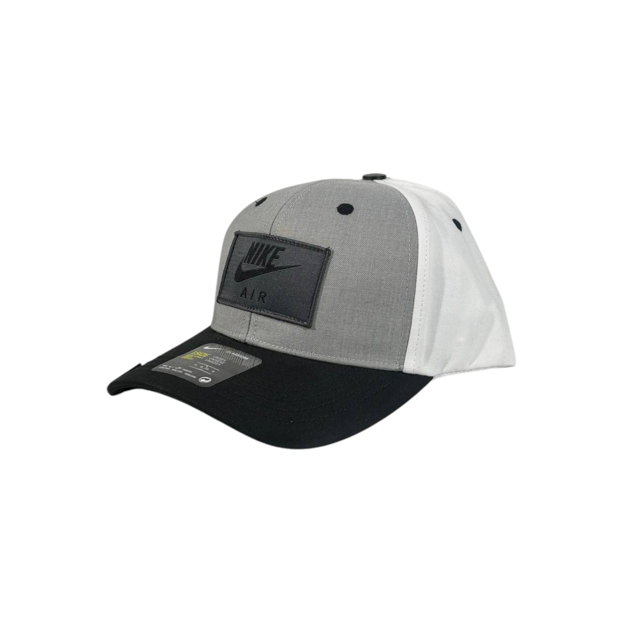 Nike Air Two-Tone Snapback Cap – Grey, White & Black 🧢🔥
