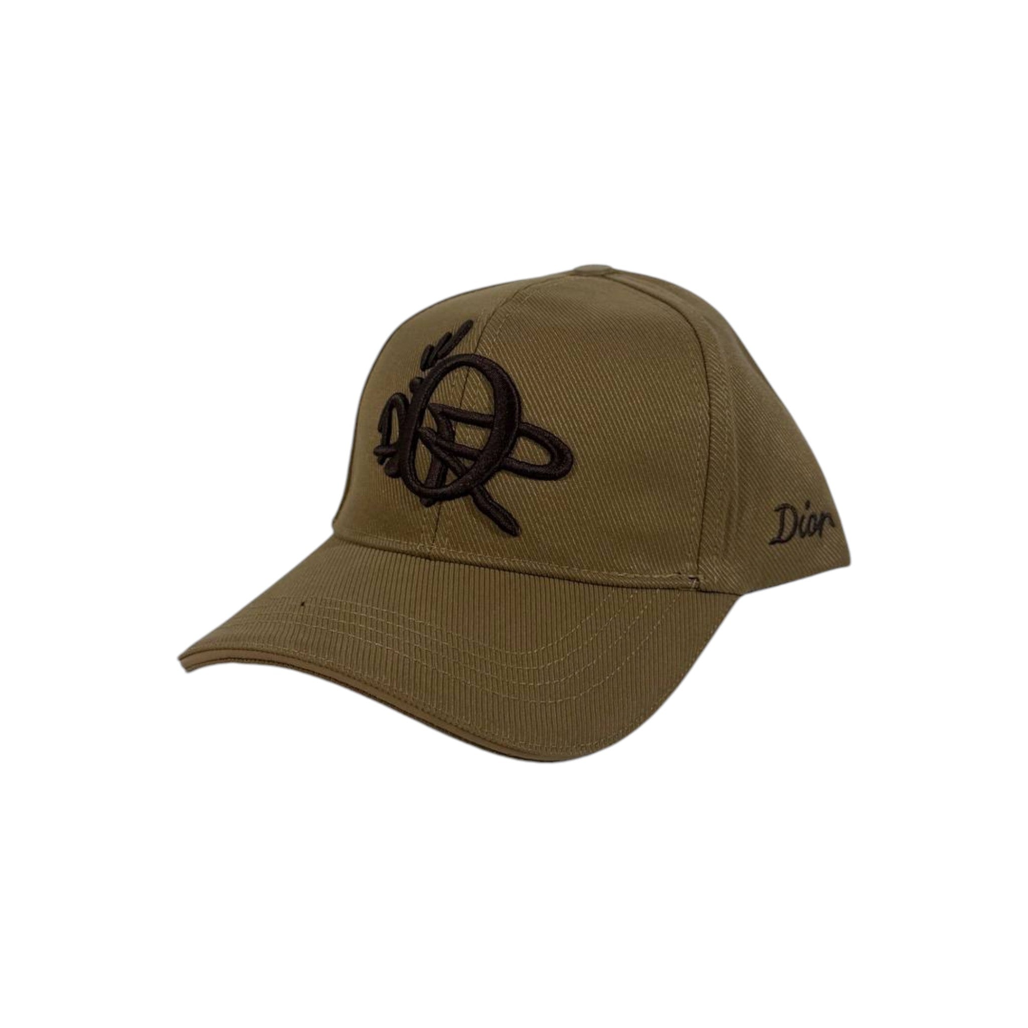 𧢠Dior Embroidered Logo Cap â Khaki Luxury Street Edition
