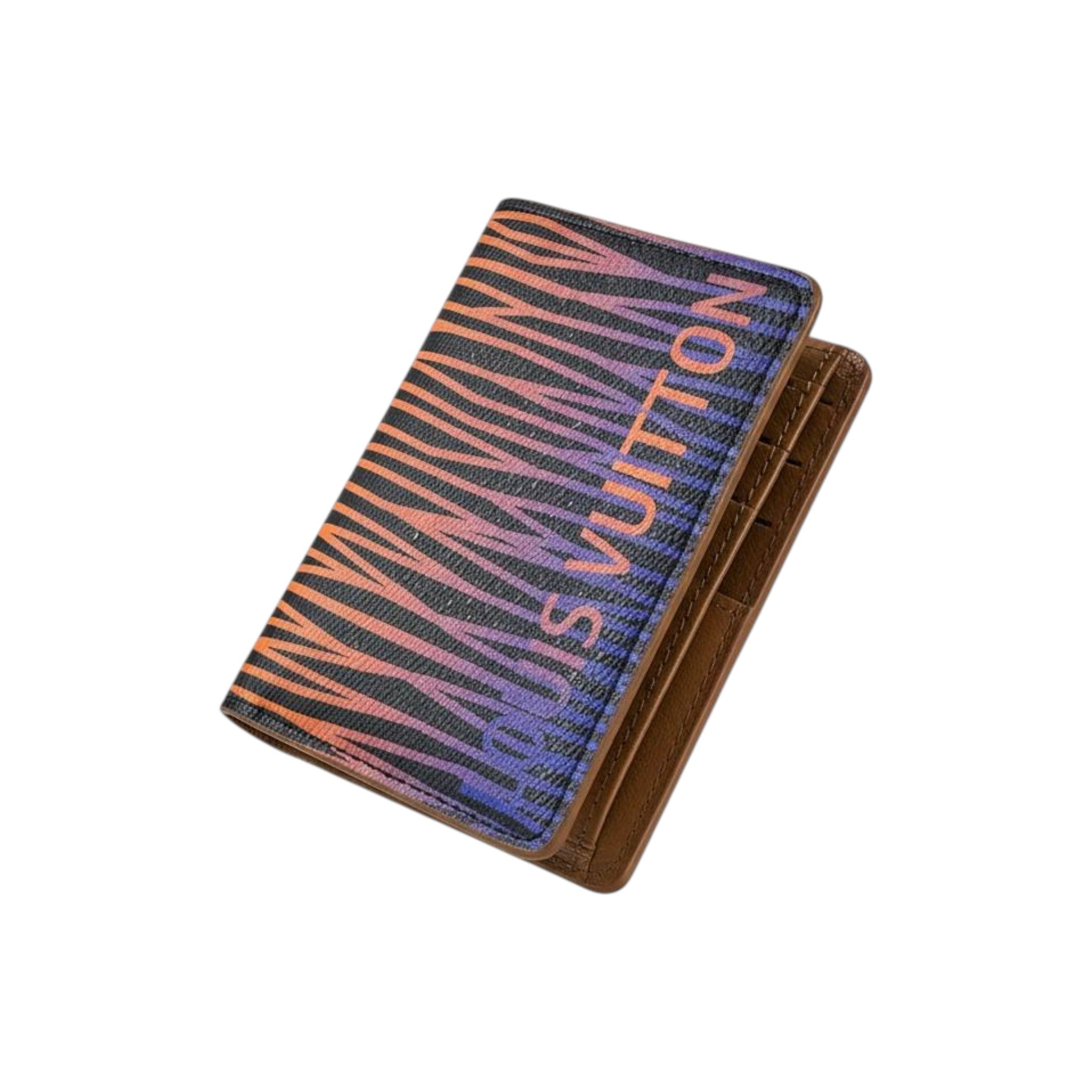 š Louis Vuitton Multicolor Striped Logo Card Holder ā Artistic Gradient Edition