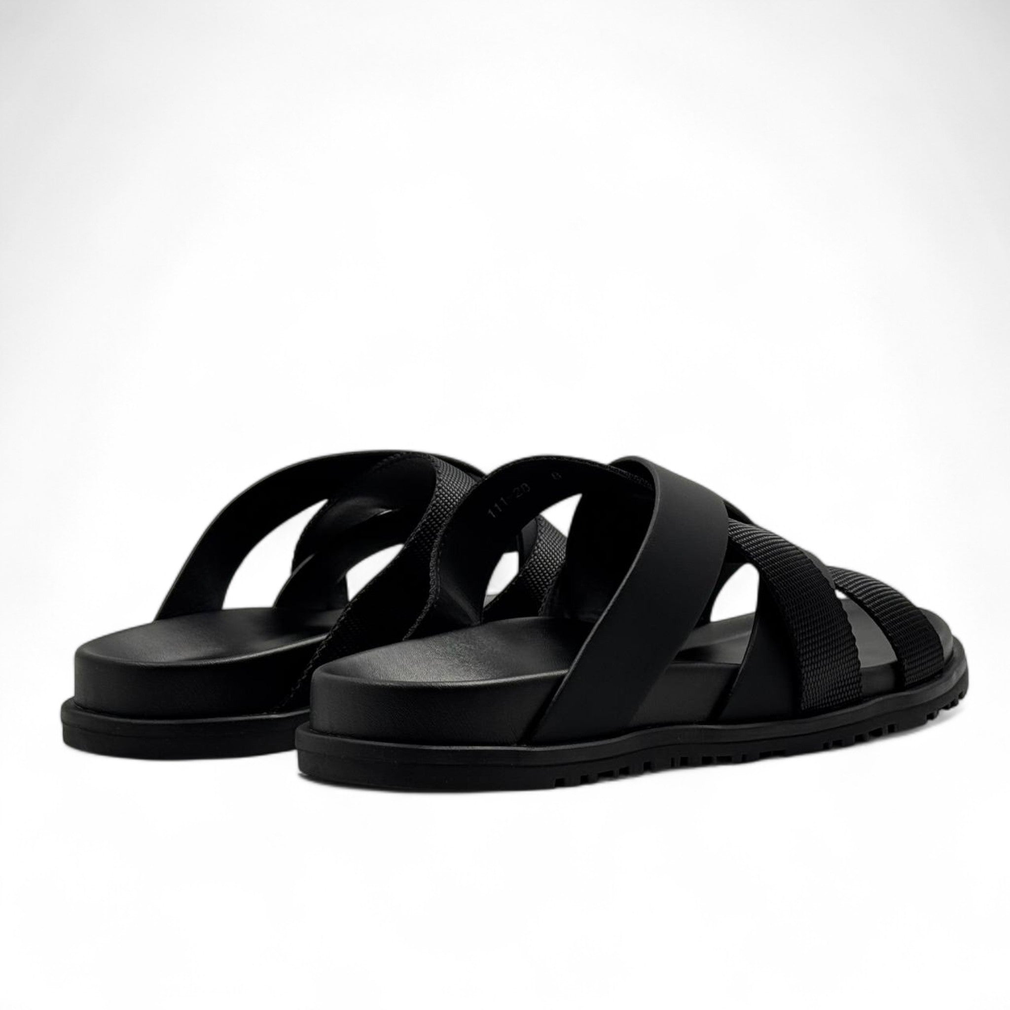 HERMÈS All-Black Cross-Strap Sandals 🐾 | Timeless Minimal French Luxury