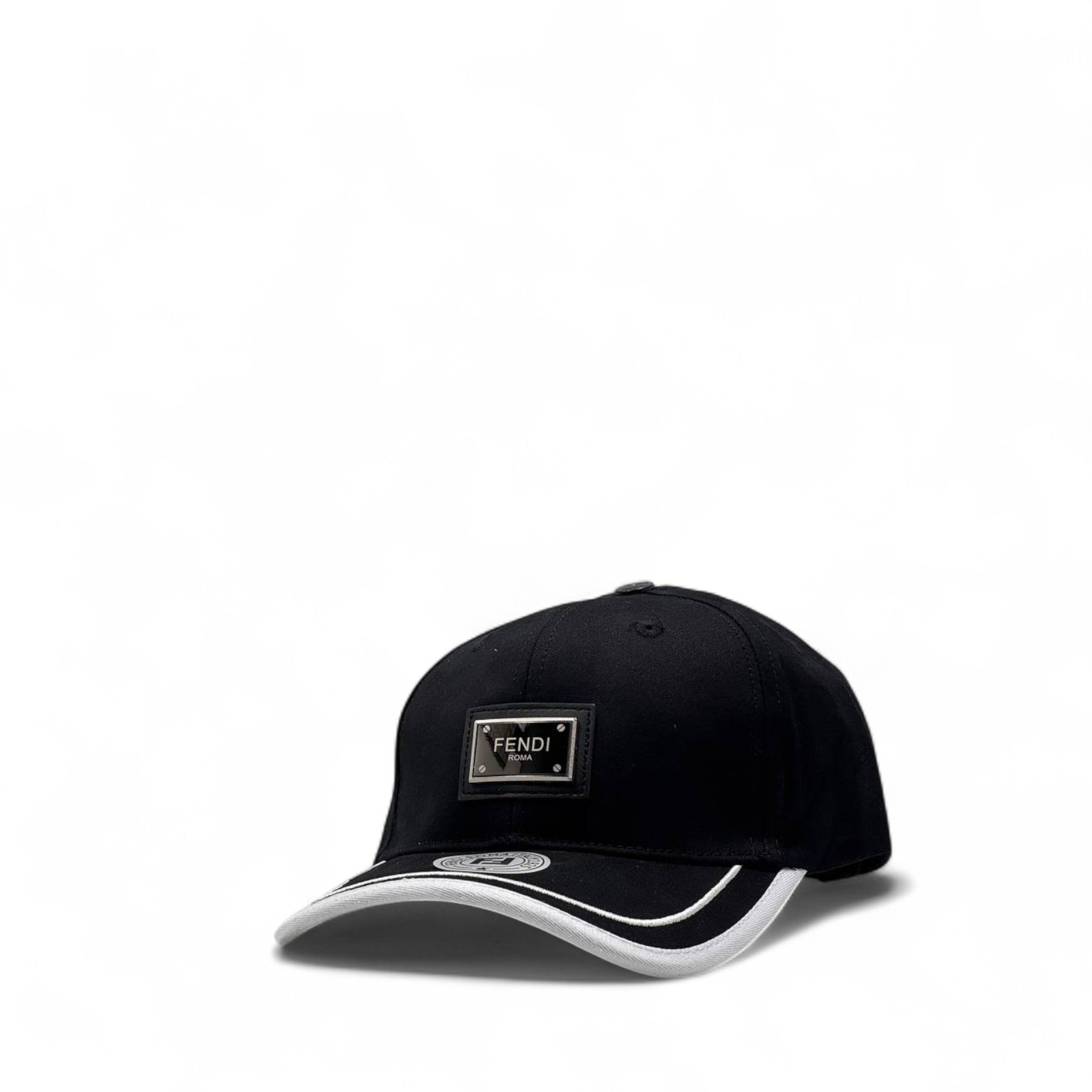 Fendi Black Logo Plaque Cap – Roma Edge Edition 🧢🇮🇹
