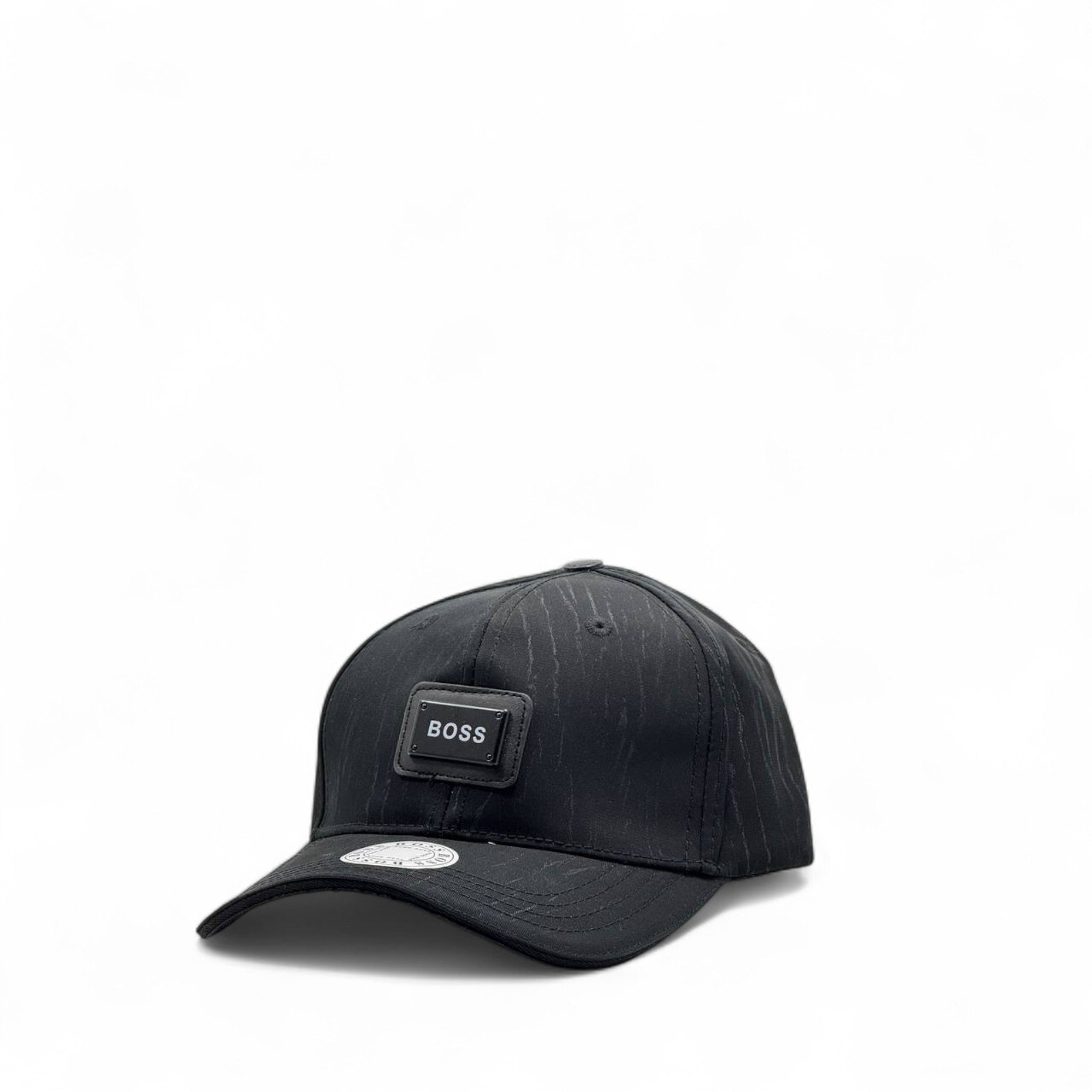 BOSS Black Textured Logo Cap – Monochrome Power Look 🧢⚫