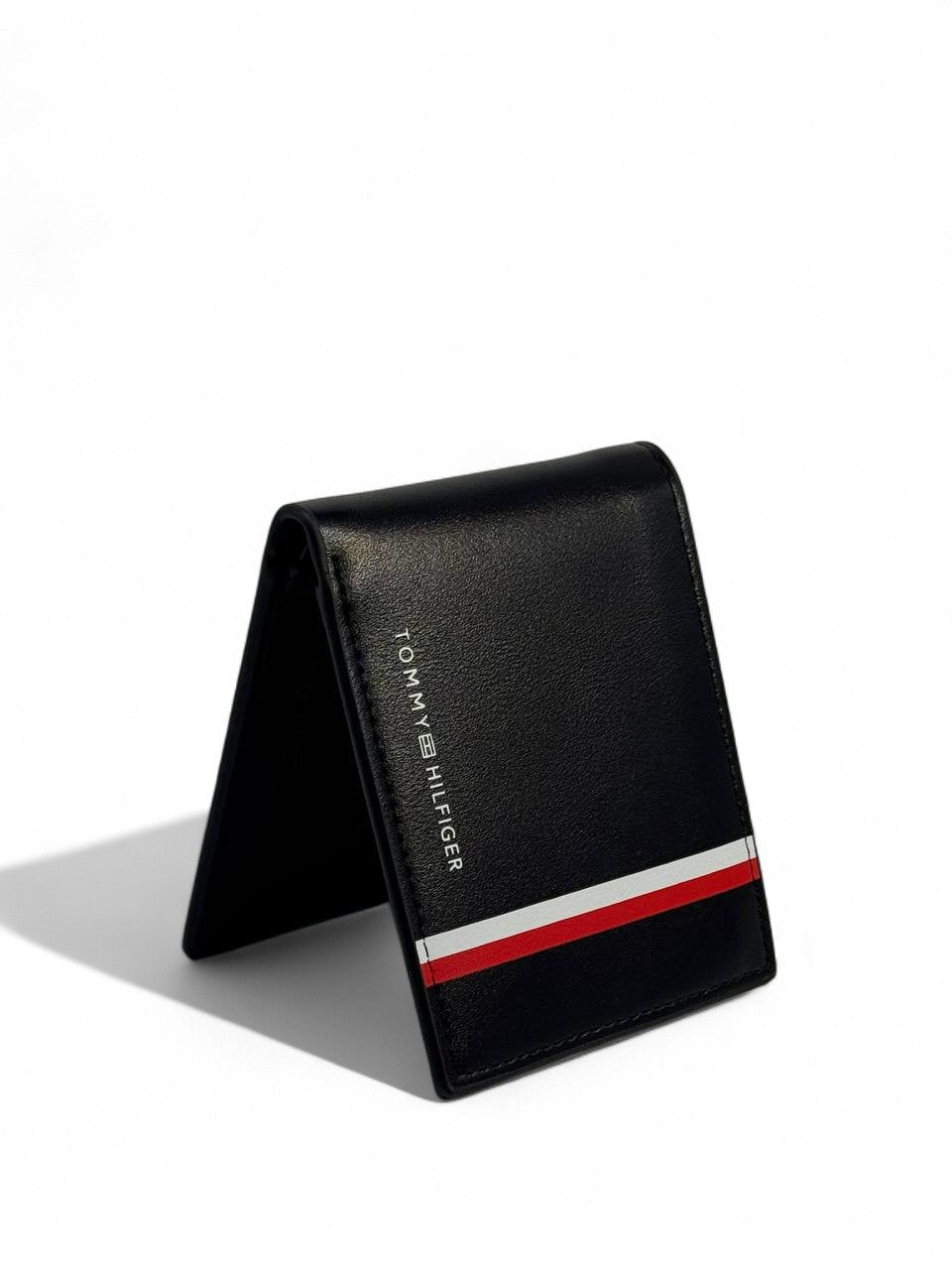 Tommy Hilfiger-Inspired Black Wallet with Signature Stripe – Bold. Clean. Timeless. 🖤✨