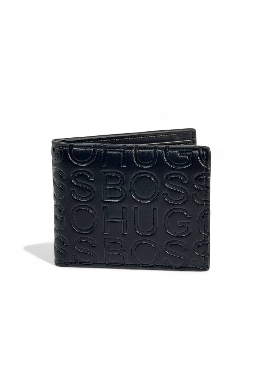 Hugo Boss-Inspired Embossed Black Wallet – Bold Branding, Effortless Authority 🖤✨