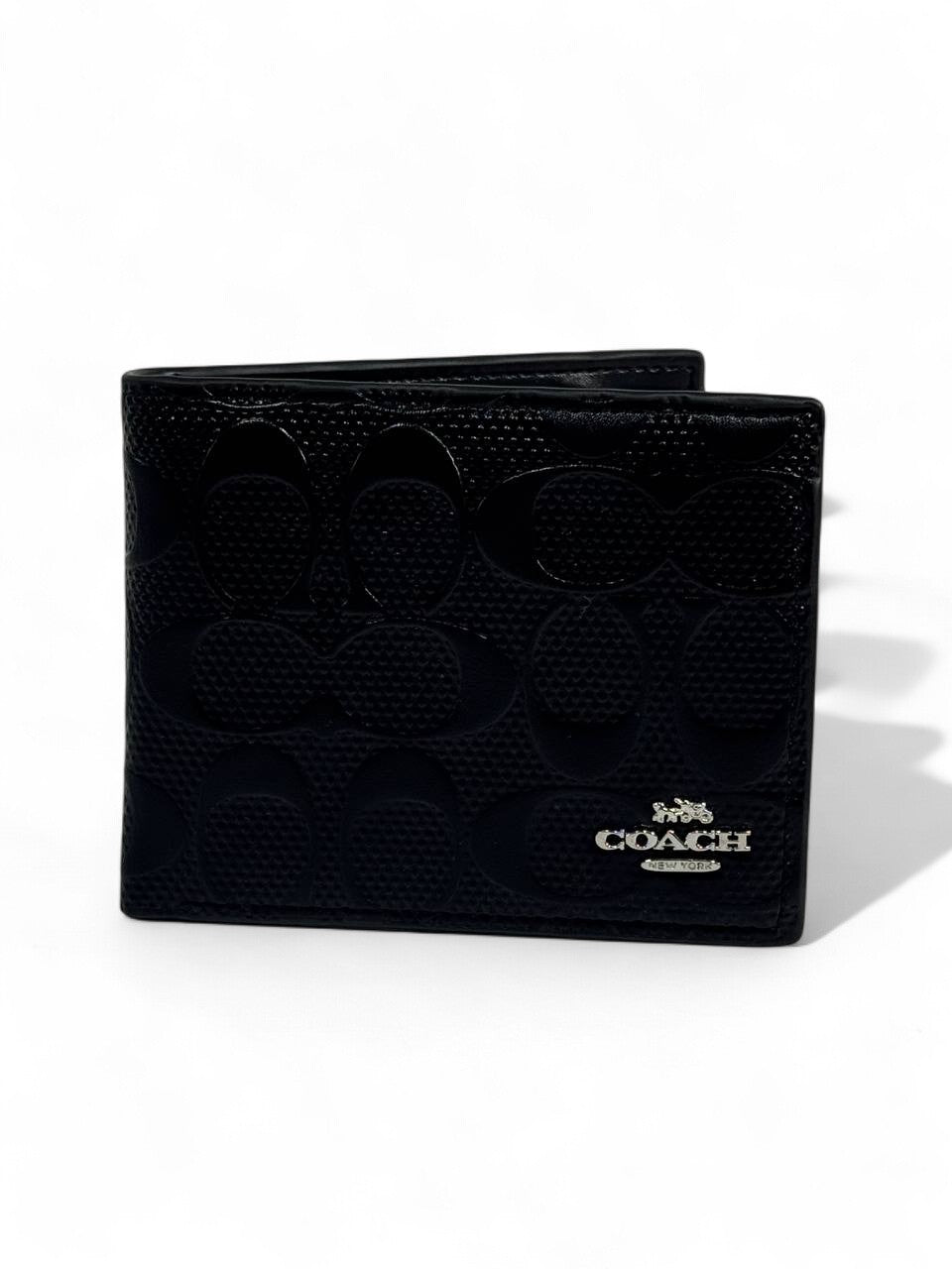 Coach-Inspired Black Embossed Wallet – Classic New York Elegance in Your Pocket 🖤✨