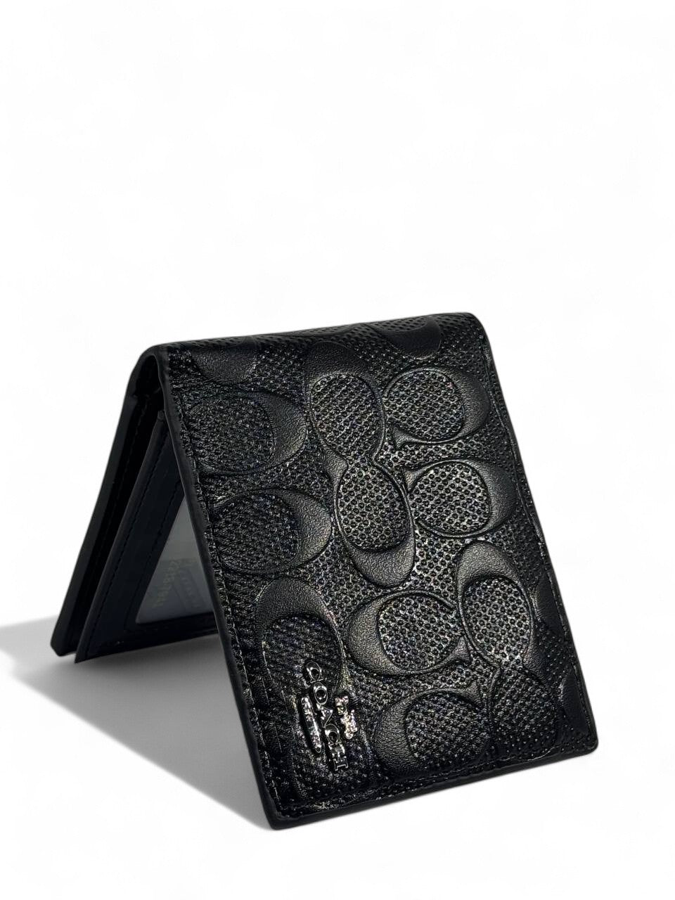 Coach-Inspired Black Embossed Wallet – Classic New York Elegance in Your Pocket 🖤✨