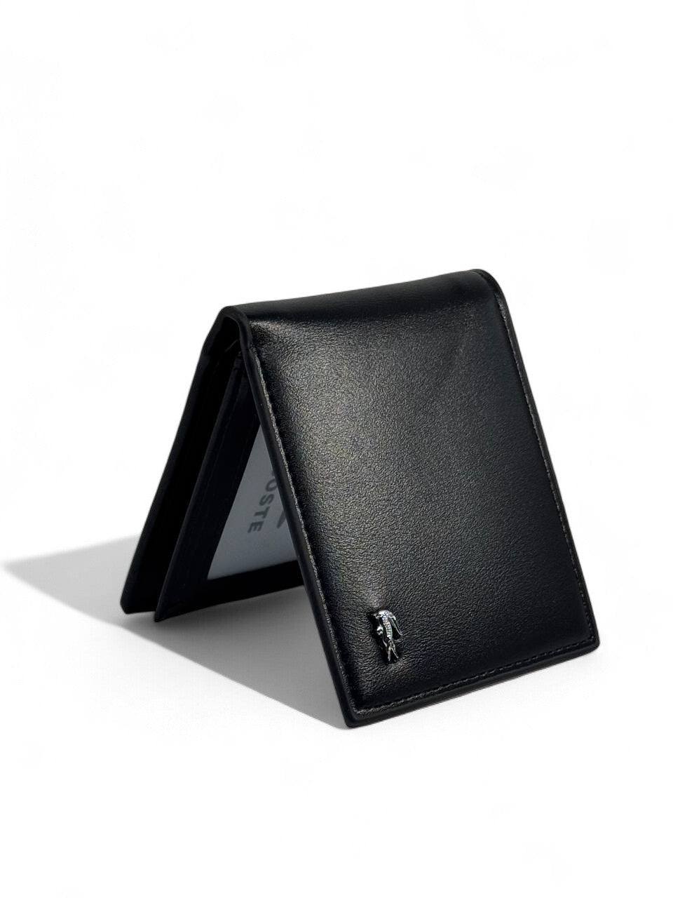 Lacoste-Inspired Classic Black Wallet – Timeless Simplicity, French Luxury 🐊🖤