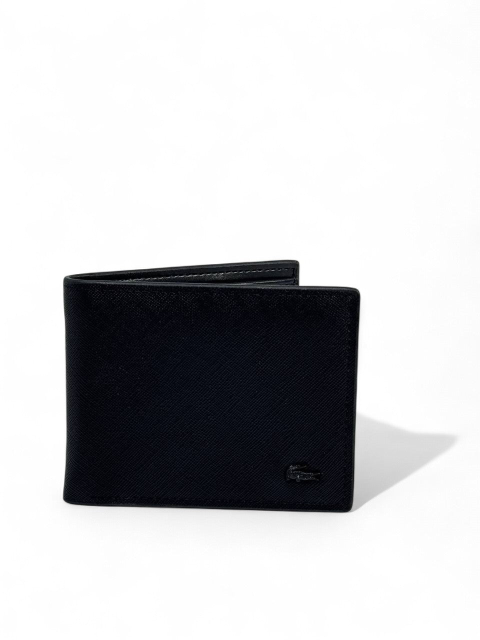 Lacoste-Inspired Matte Black Wallet – Subtle Power, Effortless Precision 🐊✨