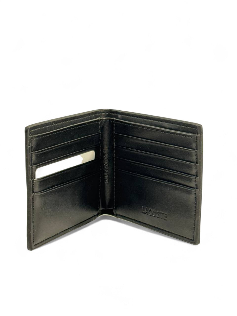 Lacoste-Inspired Matte Black Wallet – Subtle Power, Effortless Precision 🐊✨
