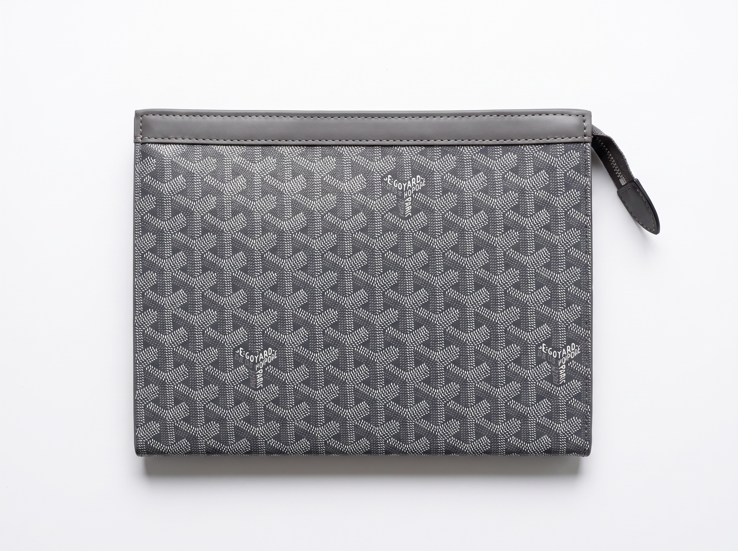 🖤 Goyard Grey Monogram Flat Zip Pouch