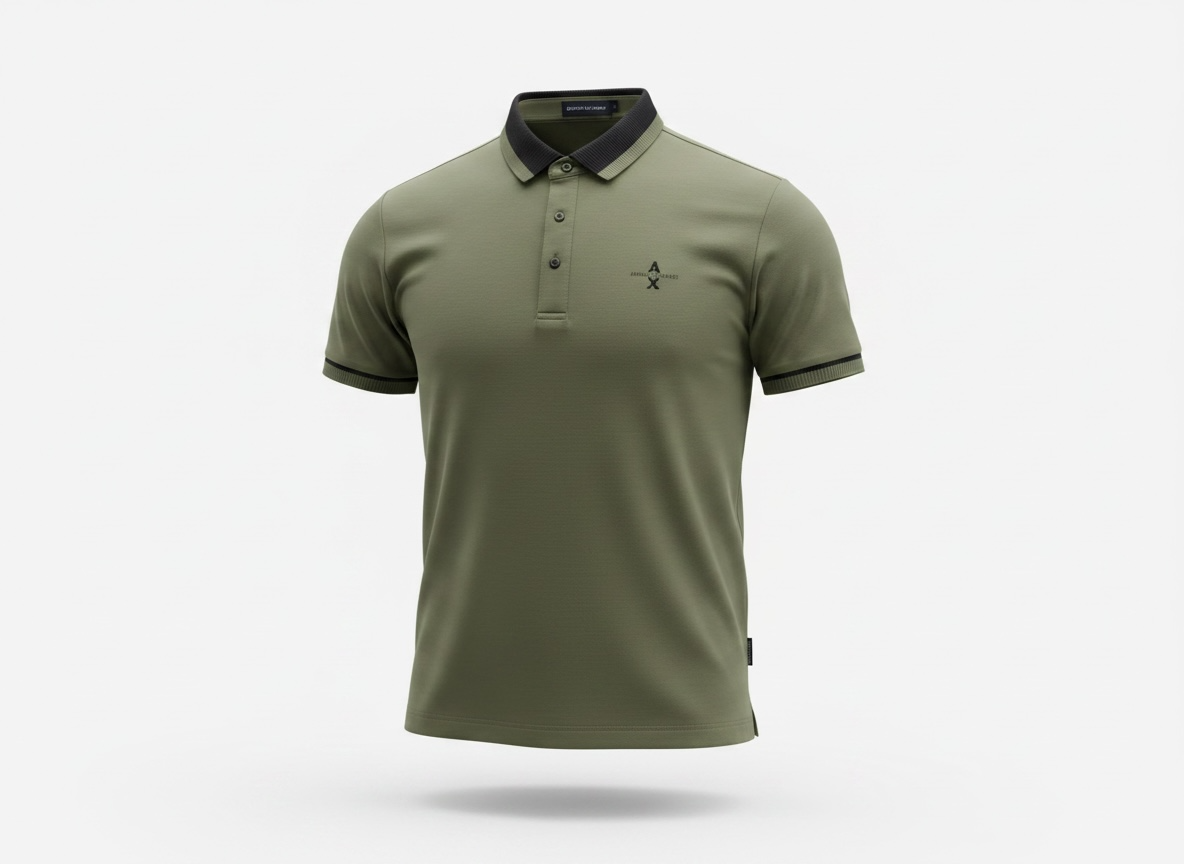Armani Exchange Olive Polo Shirt 💚🖤 Smart Casual Essential