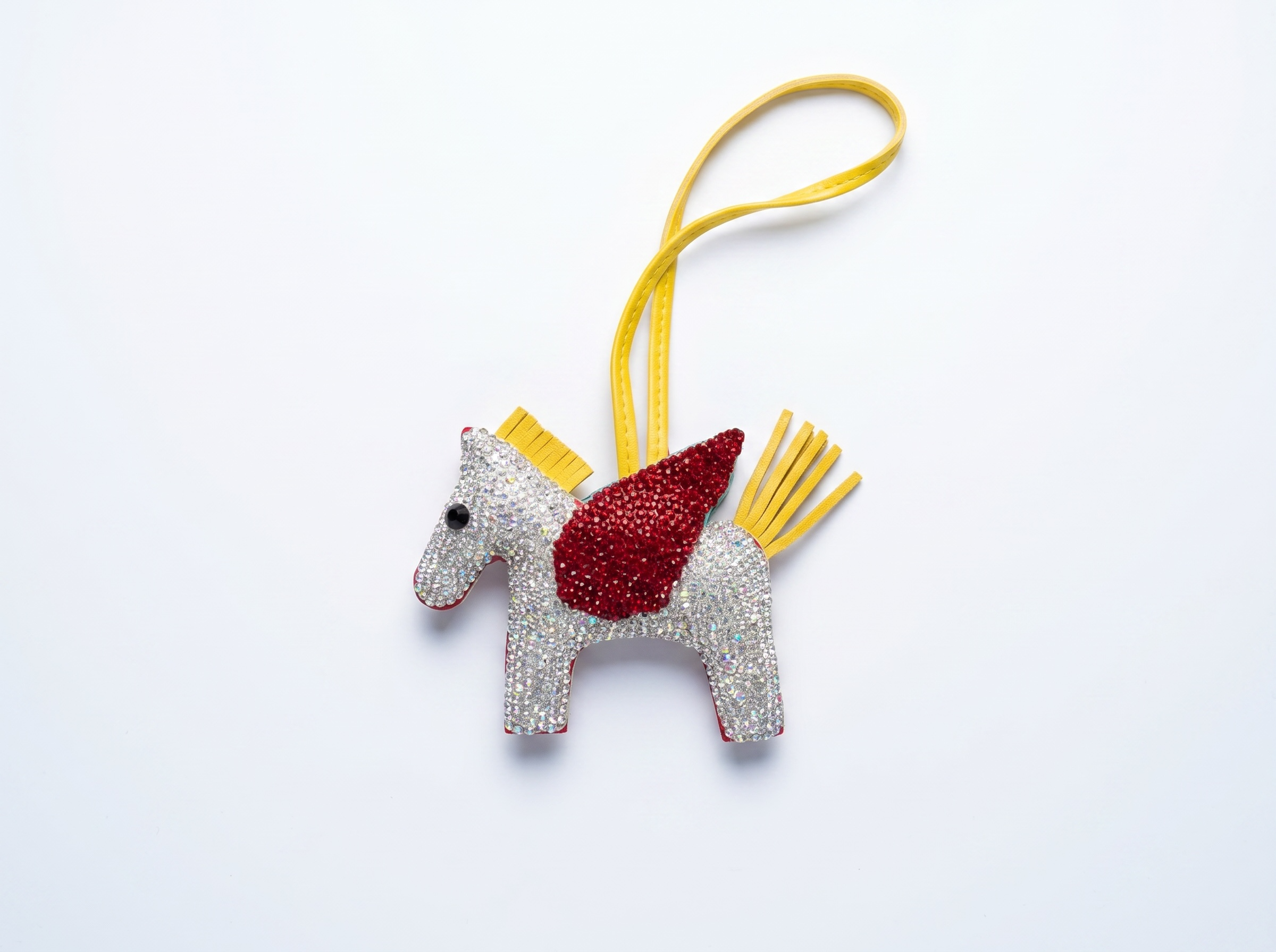 🦄 HERMÈS Rodeo Pegasus Crystal Charm – Ruby Wing Edition ❤️✨