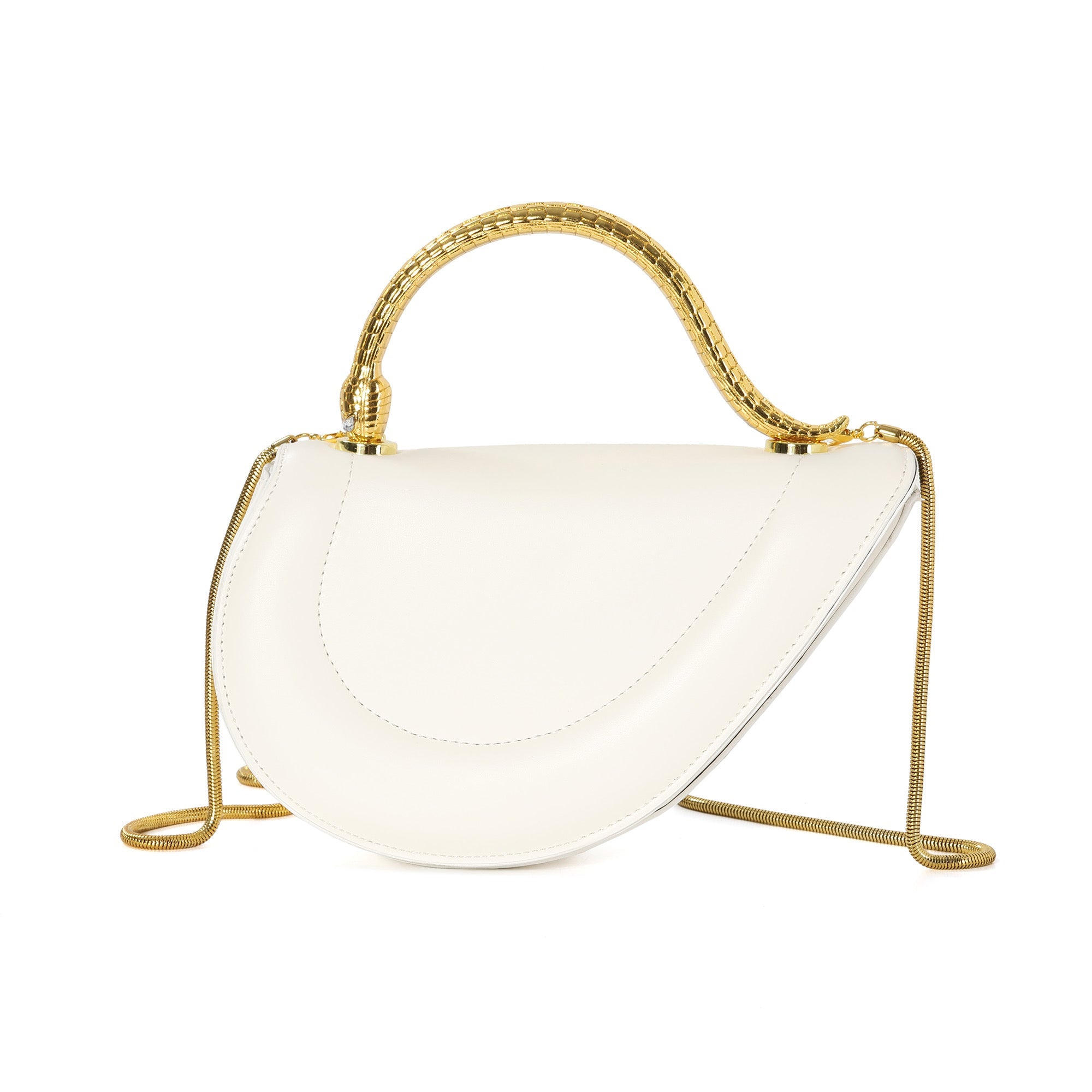 Bvlgari Serpenti-Inspired Ivory Top Handle Bag โจ๐