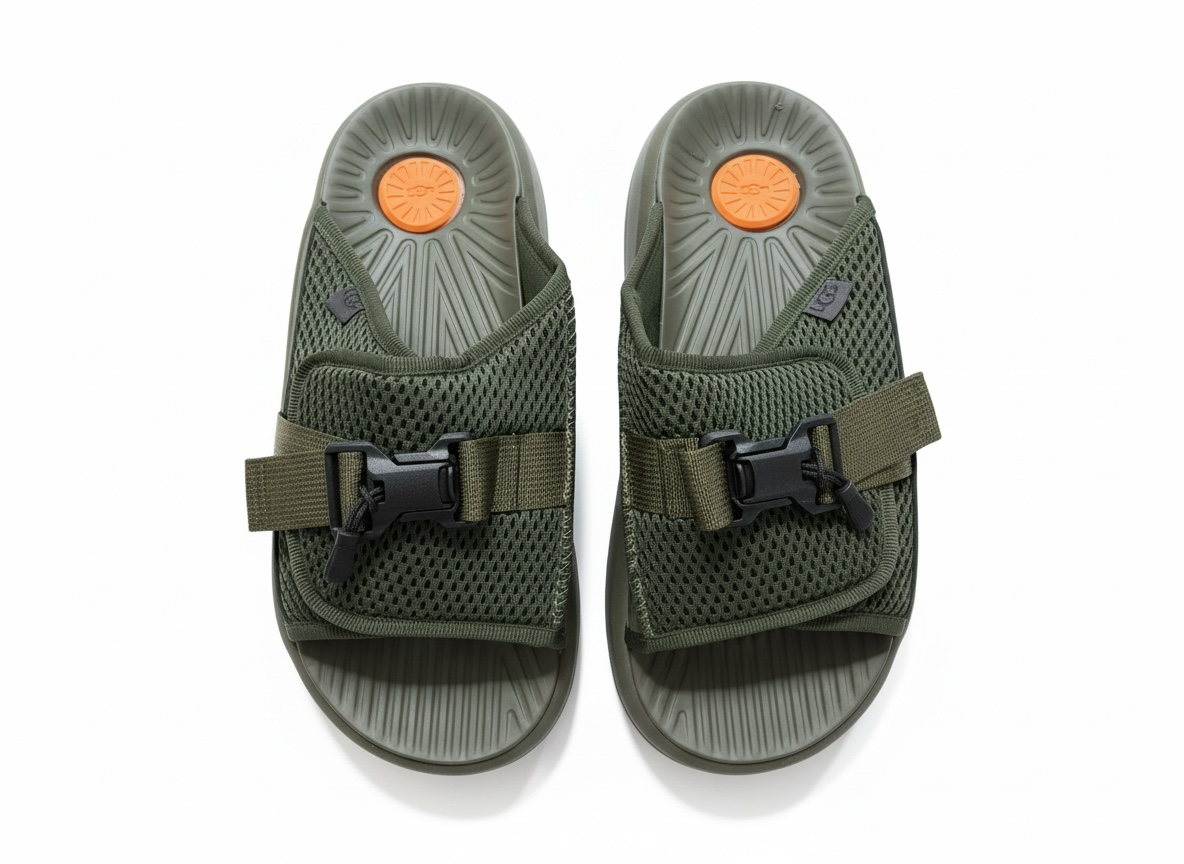 UGG Tactical Mesh Slide Sandals – Olive Green 🪖✨