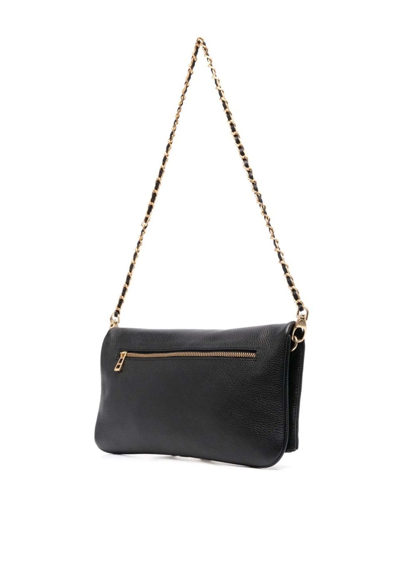 Zadig & Voltaire Foldover Clutch – Black Leather 🖤✨ | Iconic Rock-Chic Essential