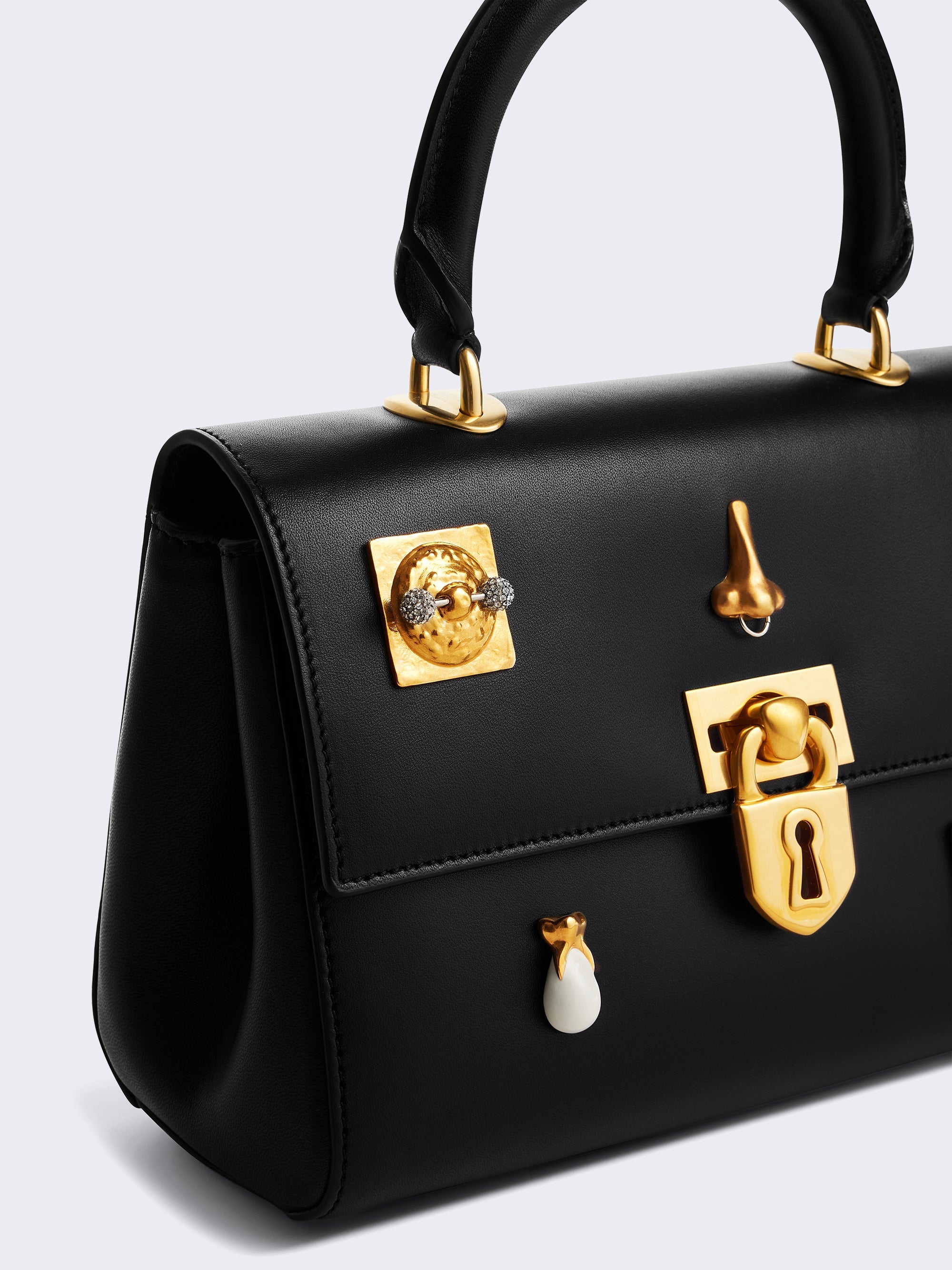 Schiaparelli Top Handle Bag – Black Gold 🖤✨
