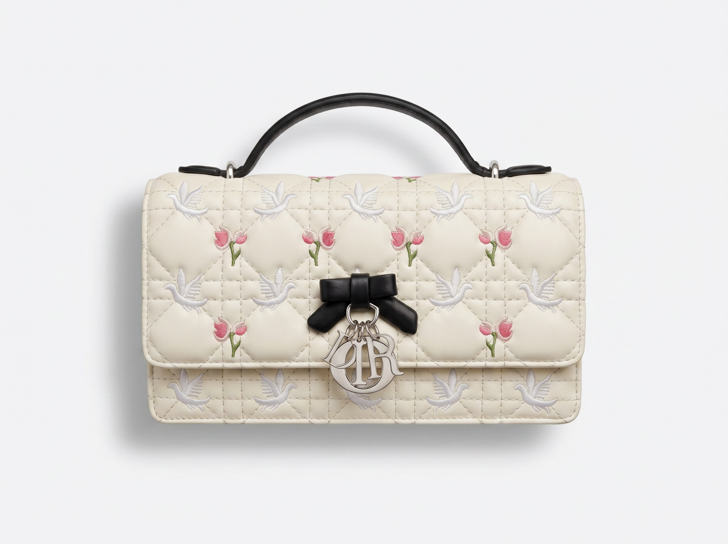 ✨ Dior My Dior Embroidered Top Handle Bag – Ivory Blossom Edition ✨