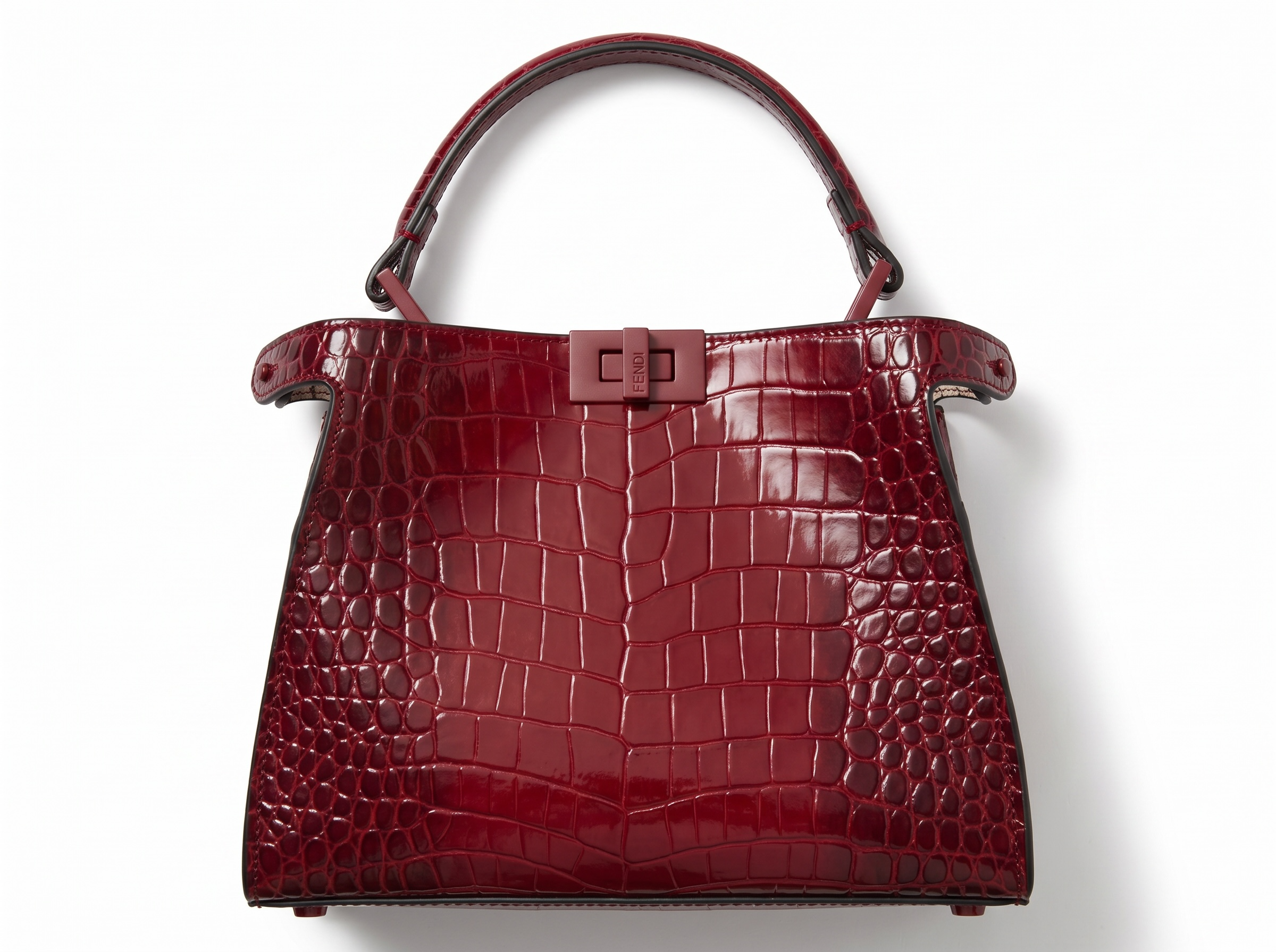 ❤️ Fendi Peekaboo Croc-Embossed Iconic Tote Bag ❤️✨