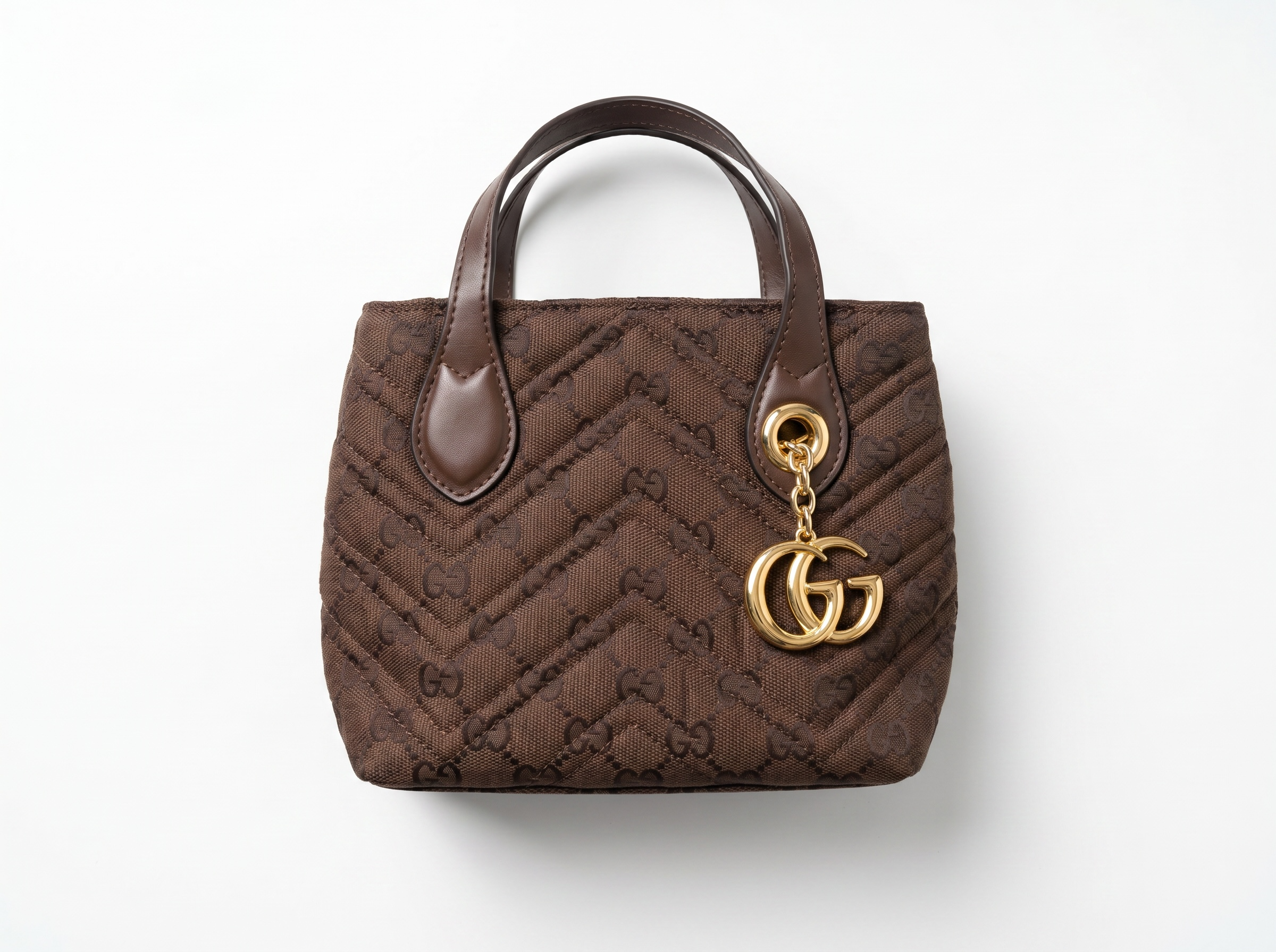 Gucci GG Matelassé Mini Tote Bag – Chocolate Brown 🤎✨