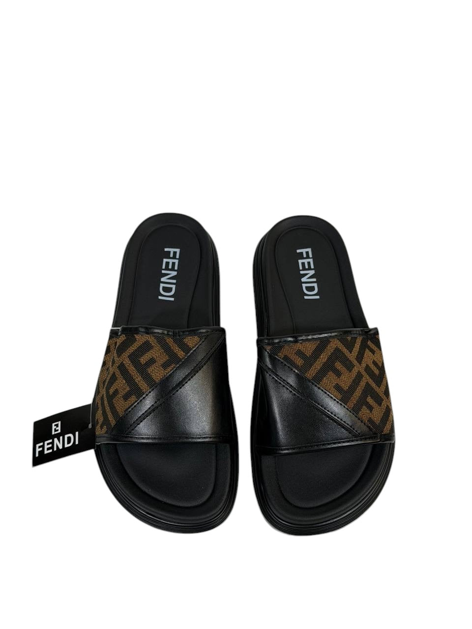 FENDI Luxury Slides – Brown FF Monogram Edition 🤎✨