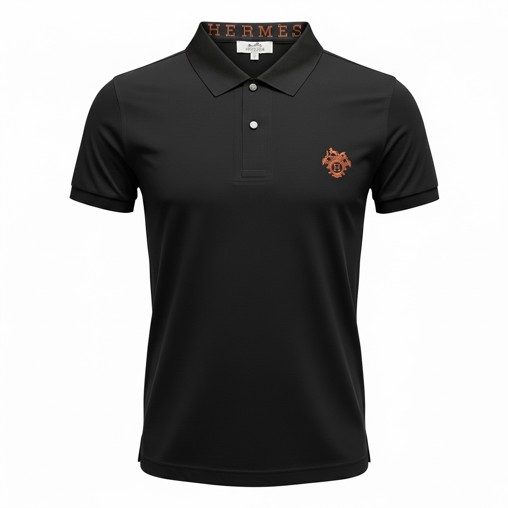 Hermès Black Polo Shirt 🖤✨ Signature Luxury Edition