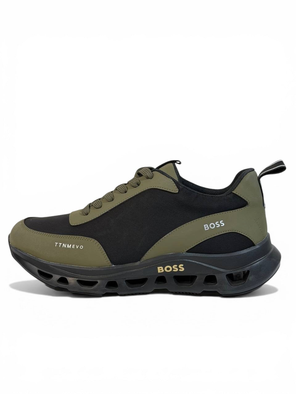 BOSS Two-Tone Sneakers 🖤🟢 | Sport Luxe Performance