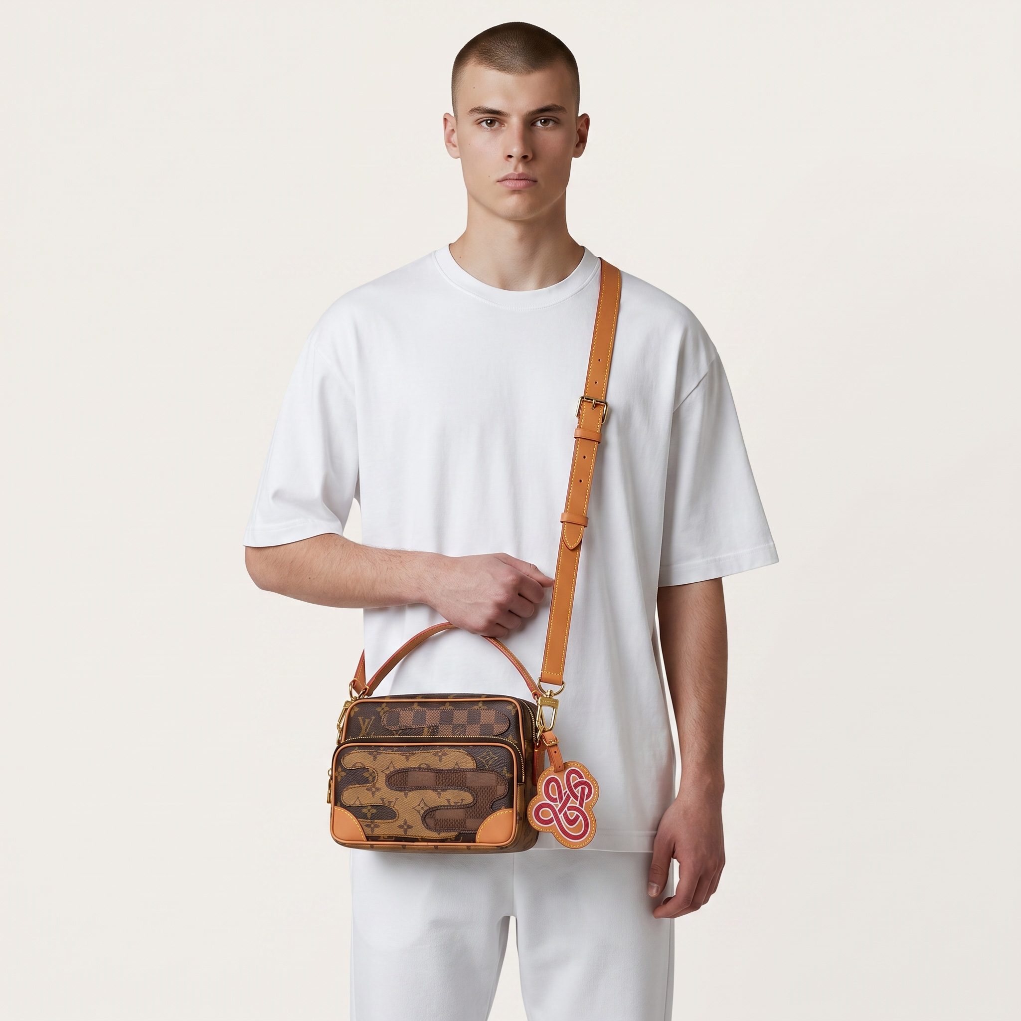 👜 Louis Vuitton Monogram Patchwork Crossbody Bag – Brown