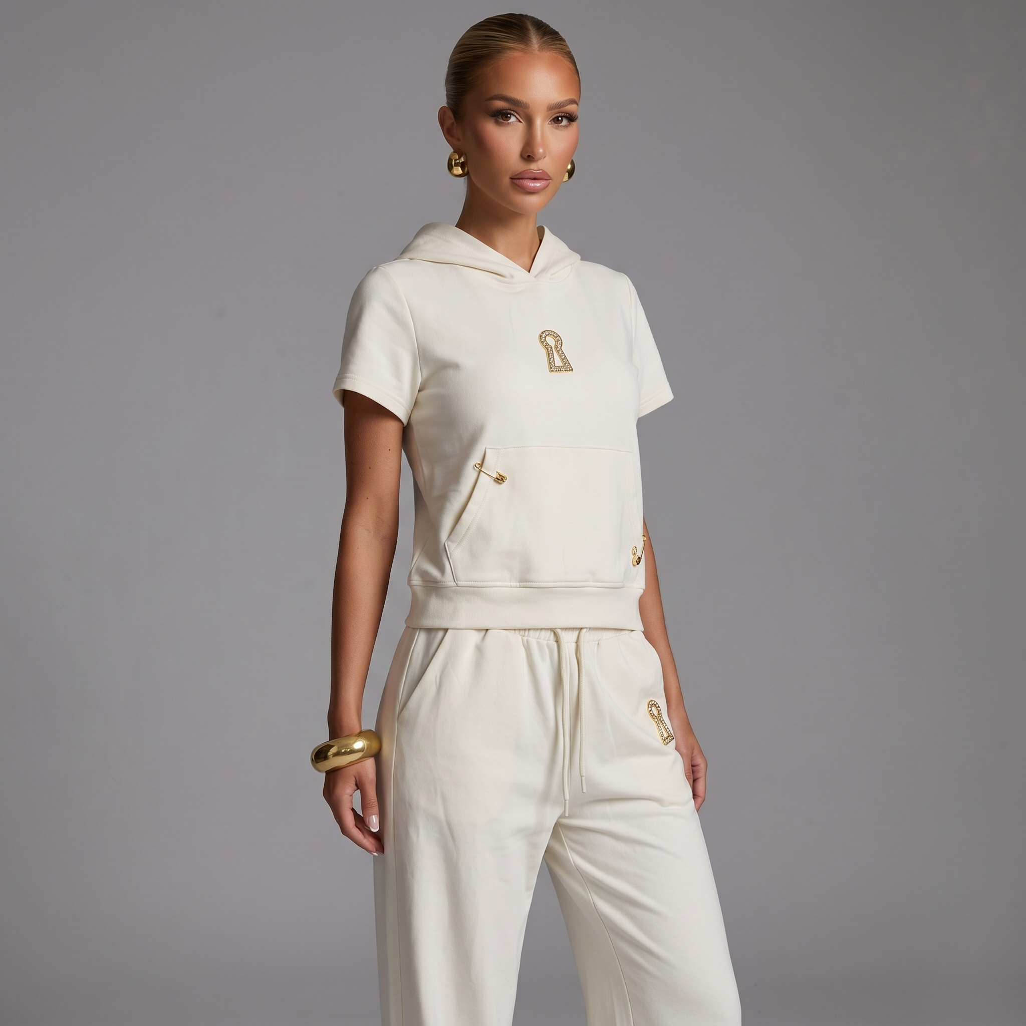 Schiaparelli Ivory Keyhole Tracksuit Set 🤍🔑✨🔥