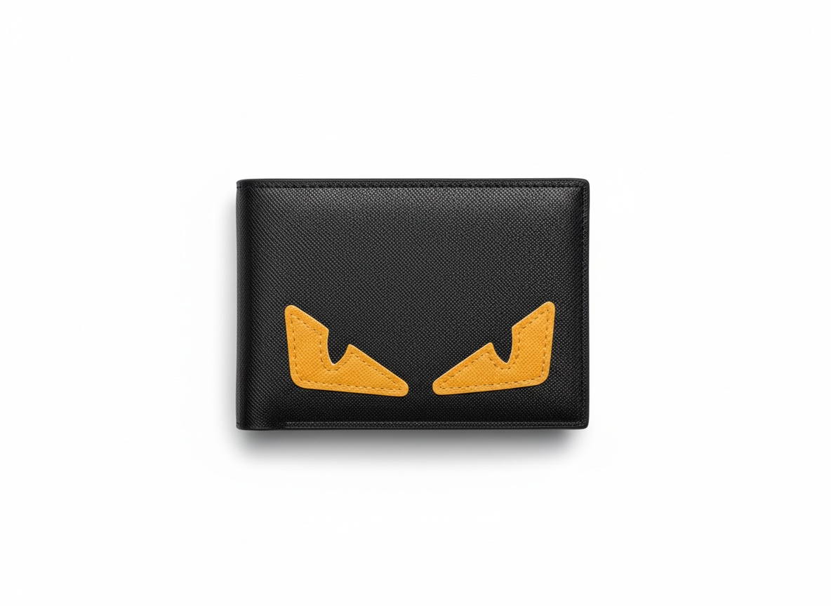 Fendi Monster Eyes Leather Bifold Wallet 🖤👀✨