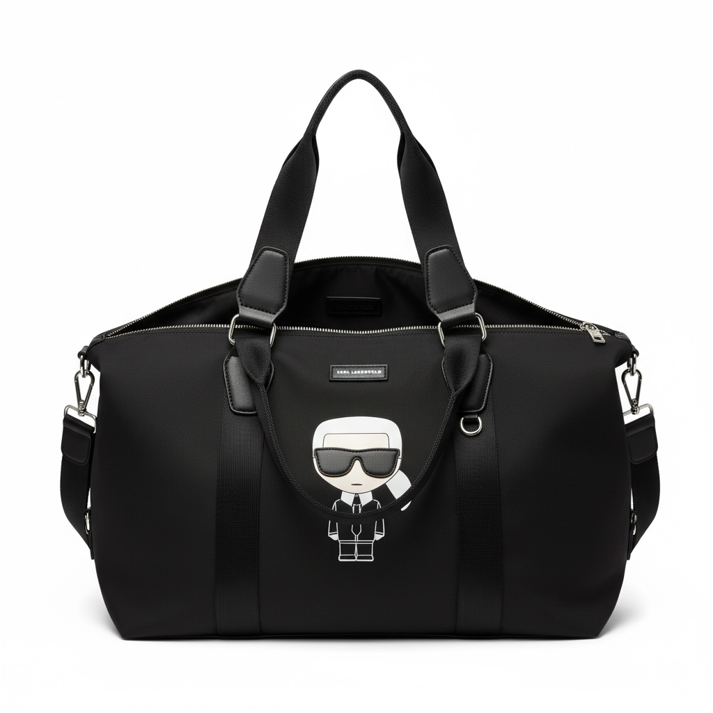 KARL LAGERFELD Icon Travel Bag 🖤🕶️ | Classic Karl Edition
