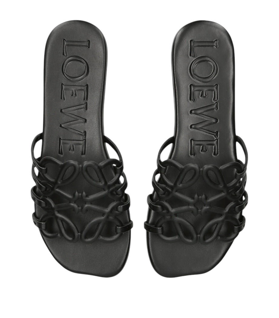 LOEWE Anagram Slide Sandals 🖤✨ | Minimal Luxury Comfort
