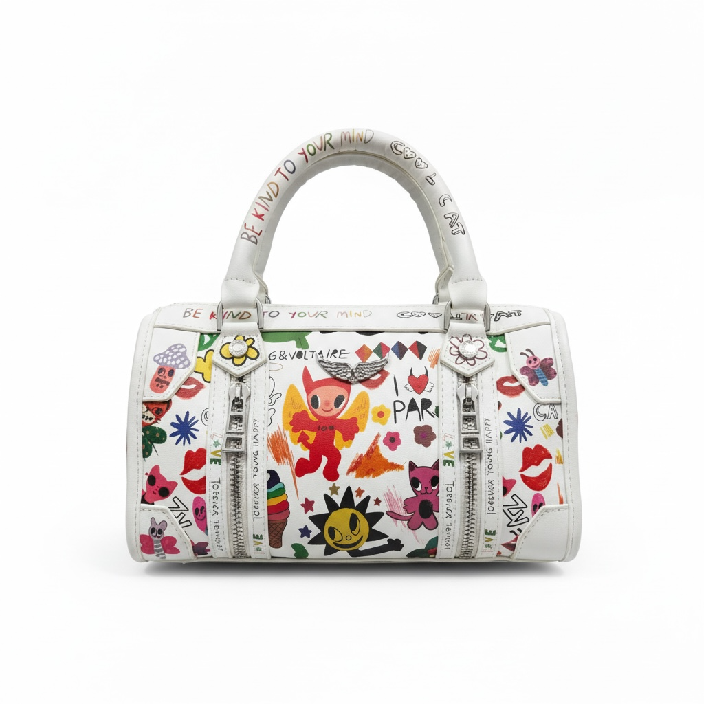 Zadig & Voltaire Graffiti Mini Bowling Bag – Playful Edition 🎨✨