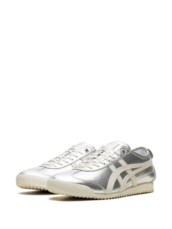 Onitsuka Tiger Mexico 66 silver and cream sneakers side view