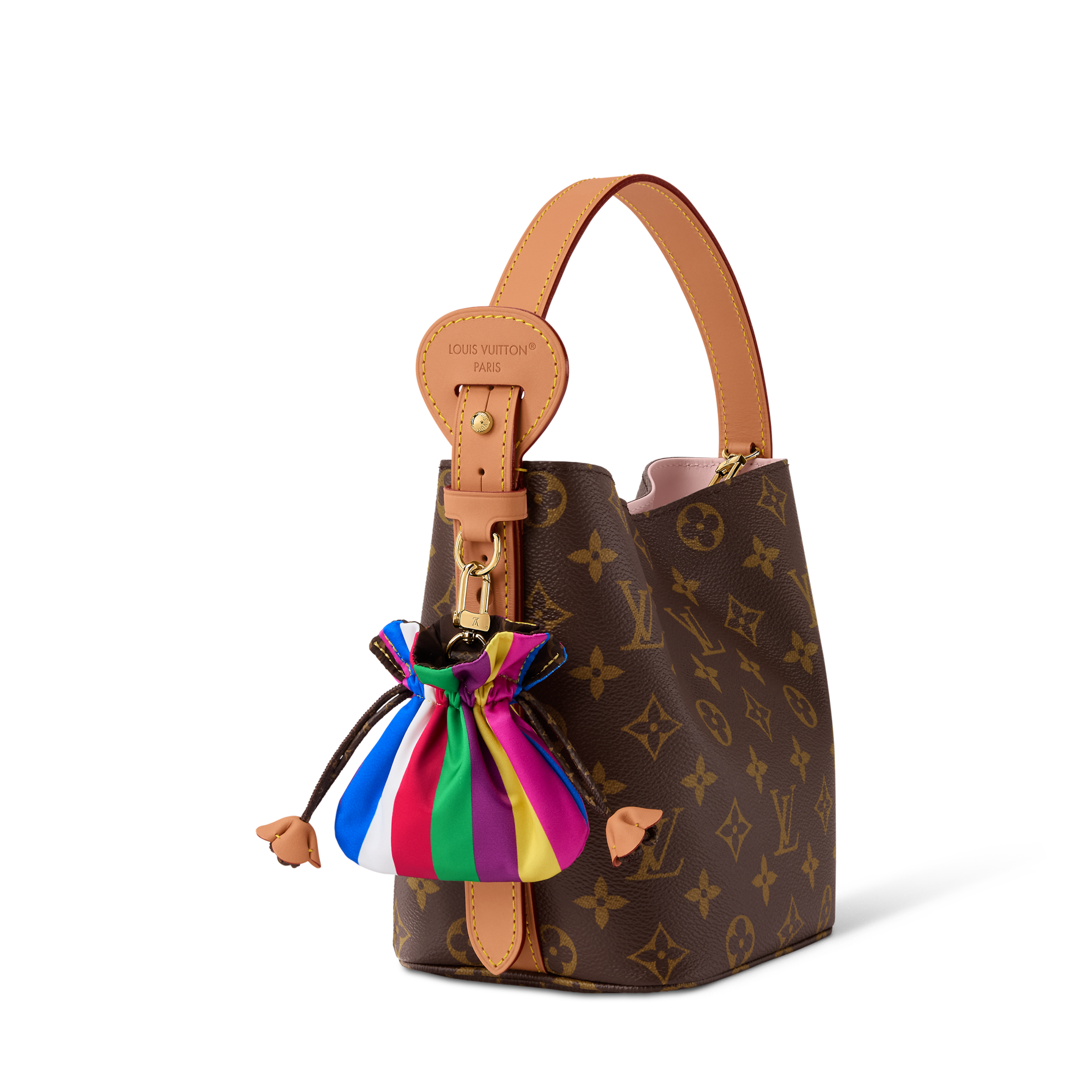 👜 Louis Vuitton Monogram Bucket Bag with Silk Bow Charm