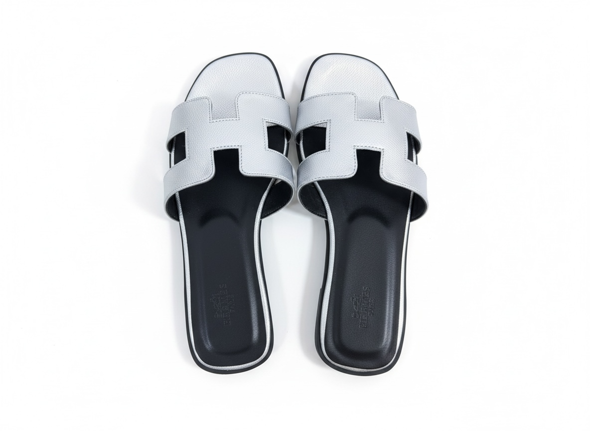 HERMÈS Inspired Metallic H Sandals ✨🤍 | Silver Chic Edition
