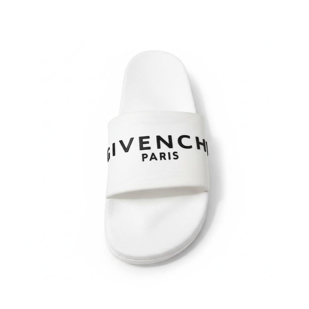 Givenchy Paris Logo Slides – All White Edition ⚪✨